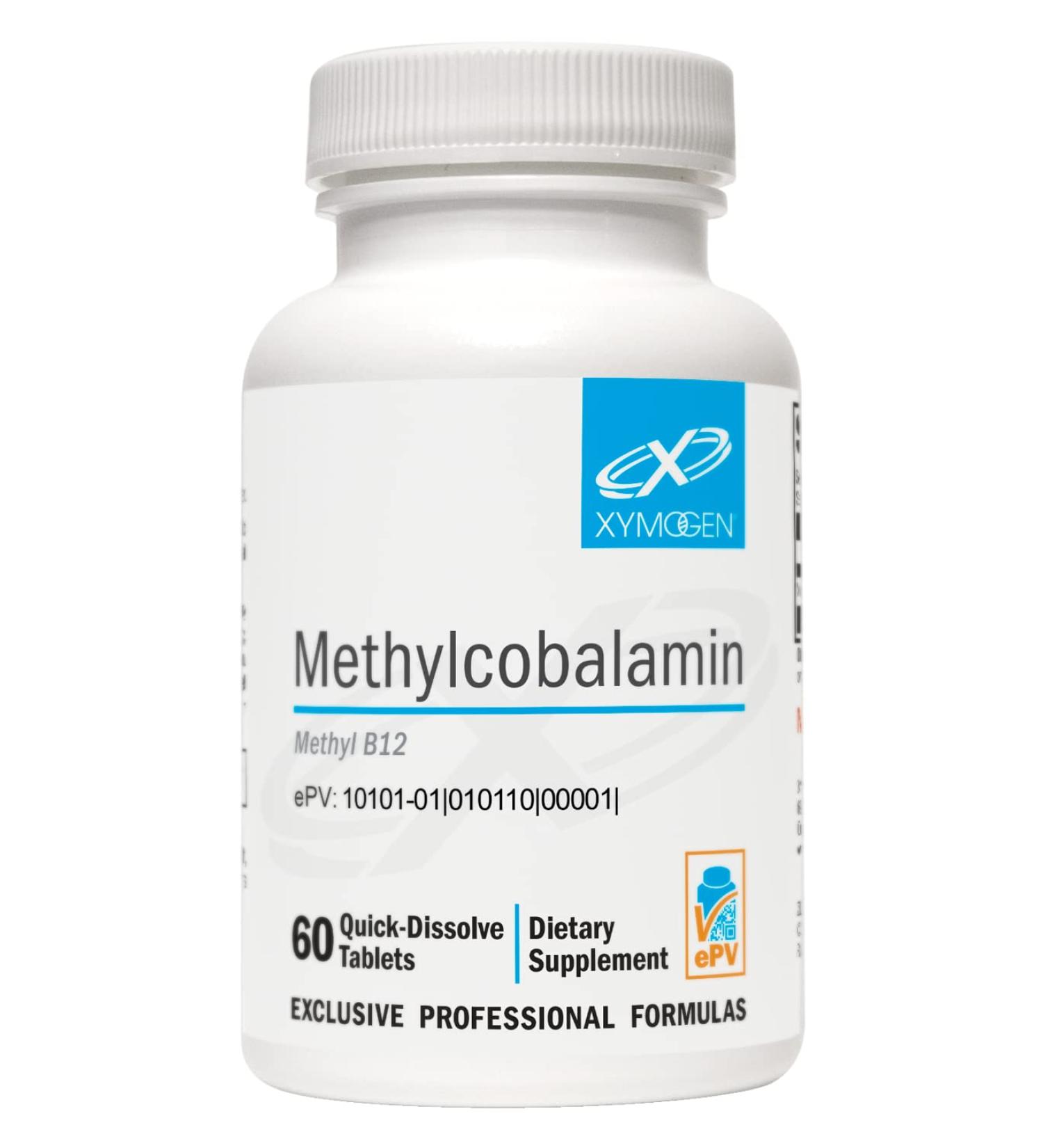 XYMOGEN Methylcobalamin 5000 mcg Vitamin B12 Supplement - 60 Pleasant-Tasting Tablets - Supports Methylation, Neurological Health, Immune System - Buy Online on GoSupps.com