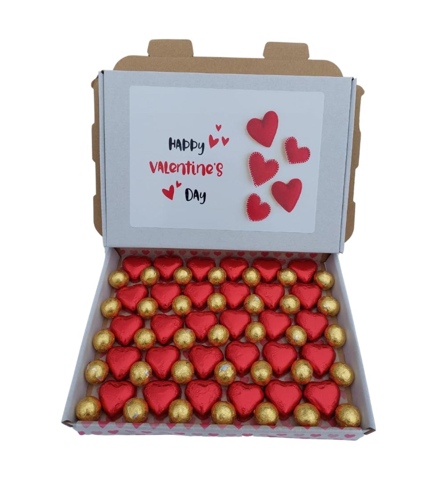30 x Milk Chocolate Hearts and 35x solid milk chocolate balls for Valentine Chocolates and treats (30 Red Heart & 35 Golden Ball Pack of 65) 30 Red Heart & 35 Golden Ball Pack of 65 - Buy Online on GoSupps.com