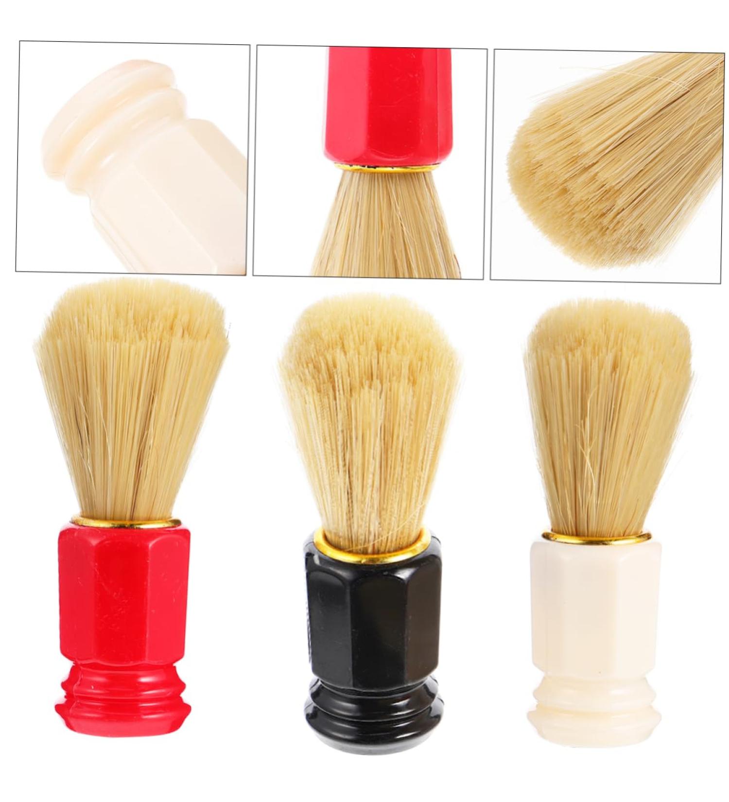 Minkissy 3 PCS Synthetic Beard Shaving Brush Set for Men | Manual Shaving & Barber Brushes | Ideal Facial Grooming Tool - Buy Online on GoSupps.com