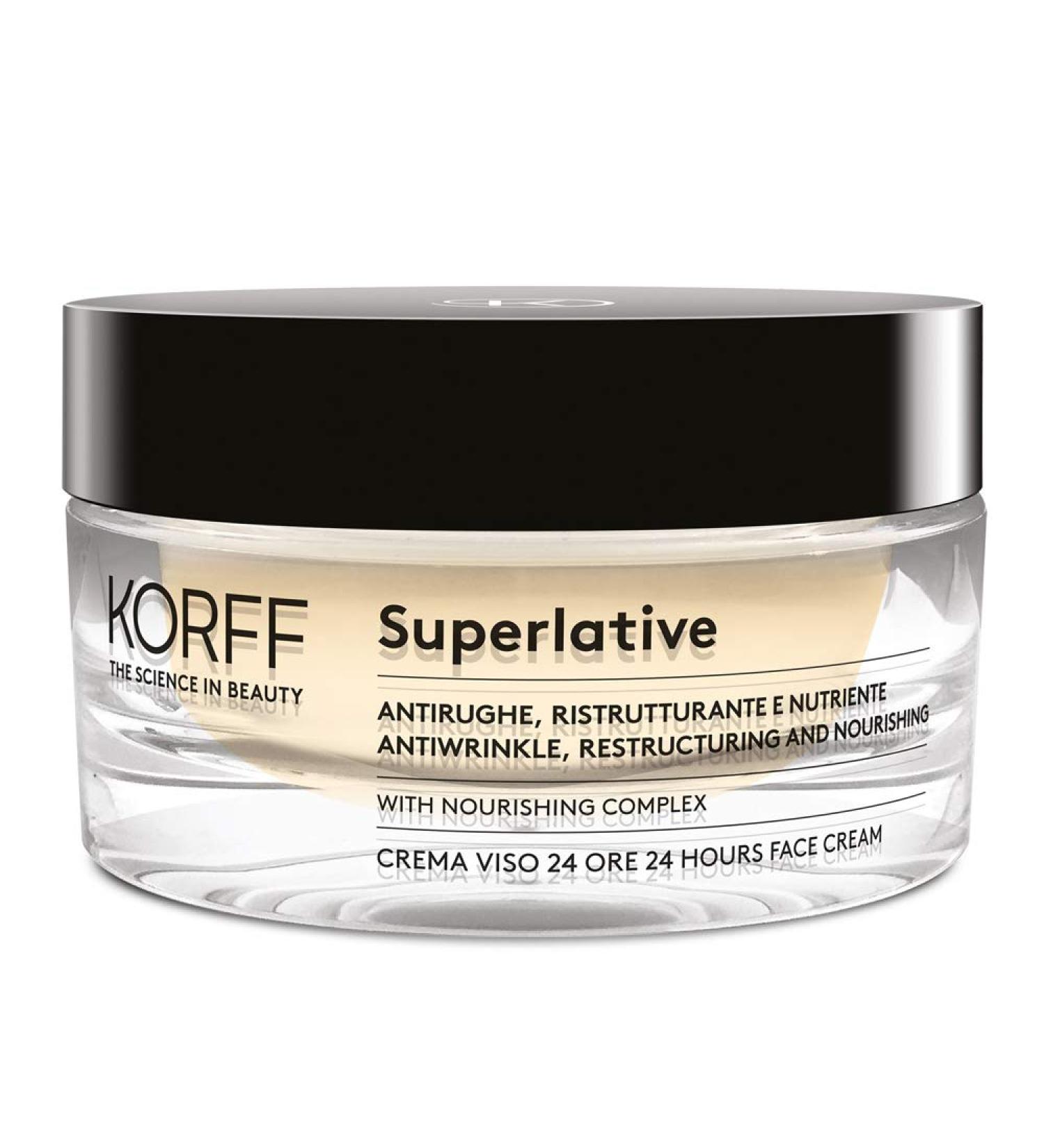 Korff Superlative - Crema Viso 24 Ore Antirughe Ristrutturante E Nutriente 50ml - Buy Online on GoSupps.com