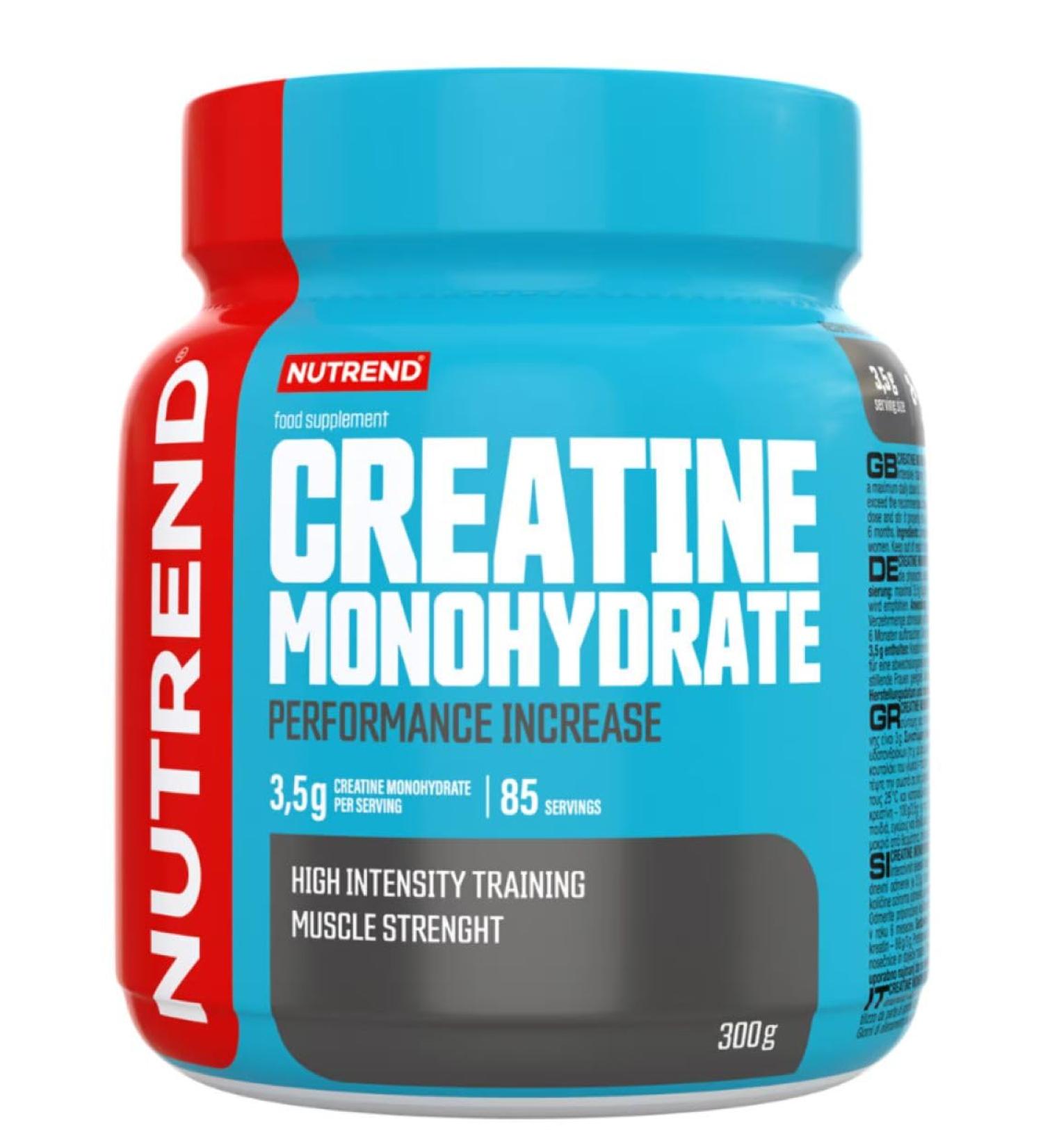 Nutrend Creatine Monohydrate 300g - Pure Muscle Enhancer for Optimal Performance | Buy Internationally - Buy Online on GoSupps.com