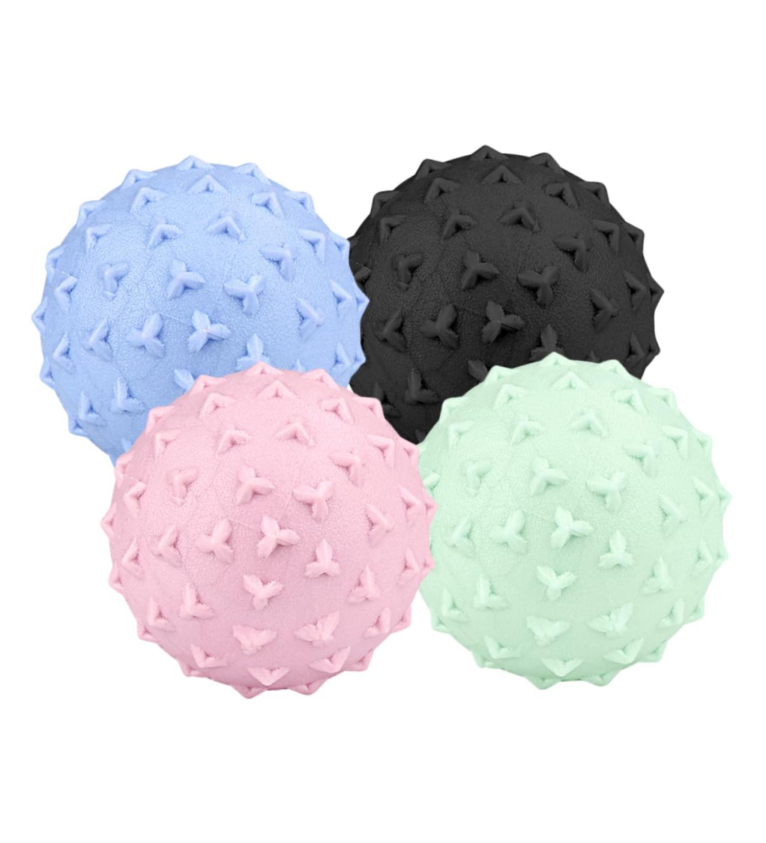 Fomiyes Triangular Nail Fascia Ball Set - 4 Multi-Purpose Fitness & Massage Balls for Deep Tissue Relief Yoga & Gymnastics - Buy Online on GoSupps.com