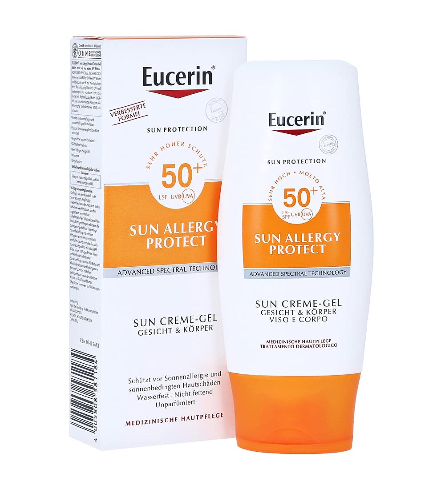 Eucerin Sun Allergy Protect Sun Gel-Cream SPF 50+ | 150 ml - Best for Sensitive Skin & UV Protection - Buy Online on GoSupps.com