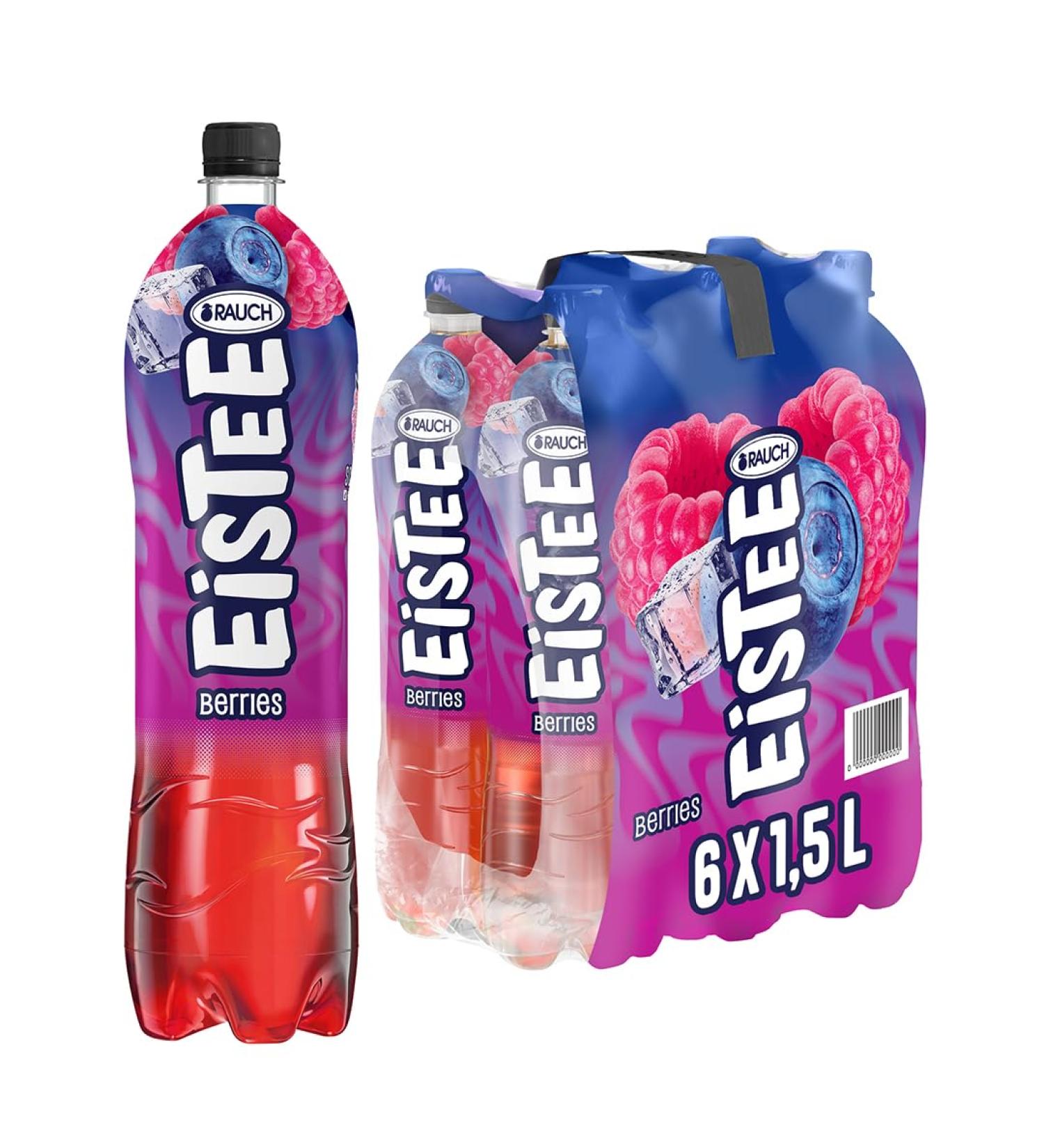 Smoke Iced Tea Berries Best Fruit Tea with Raspberry & Blueberry Flavor | 6x 1.5L Bottles | Refreshing Soft Drink & Thirst Quencher - Buy Online on GoSupps.com
