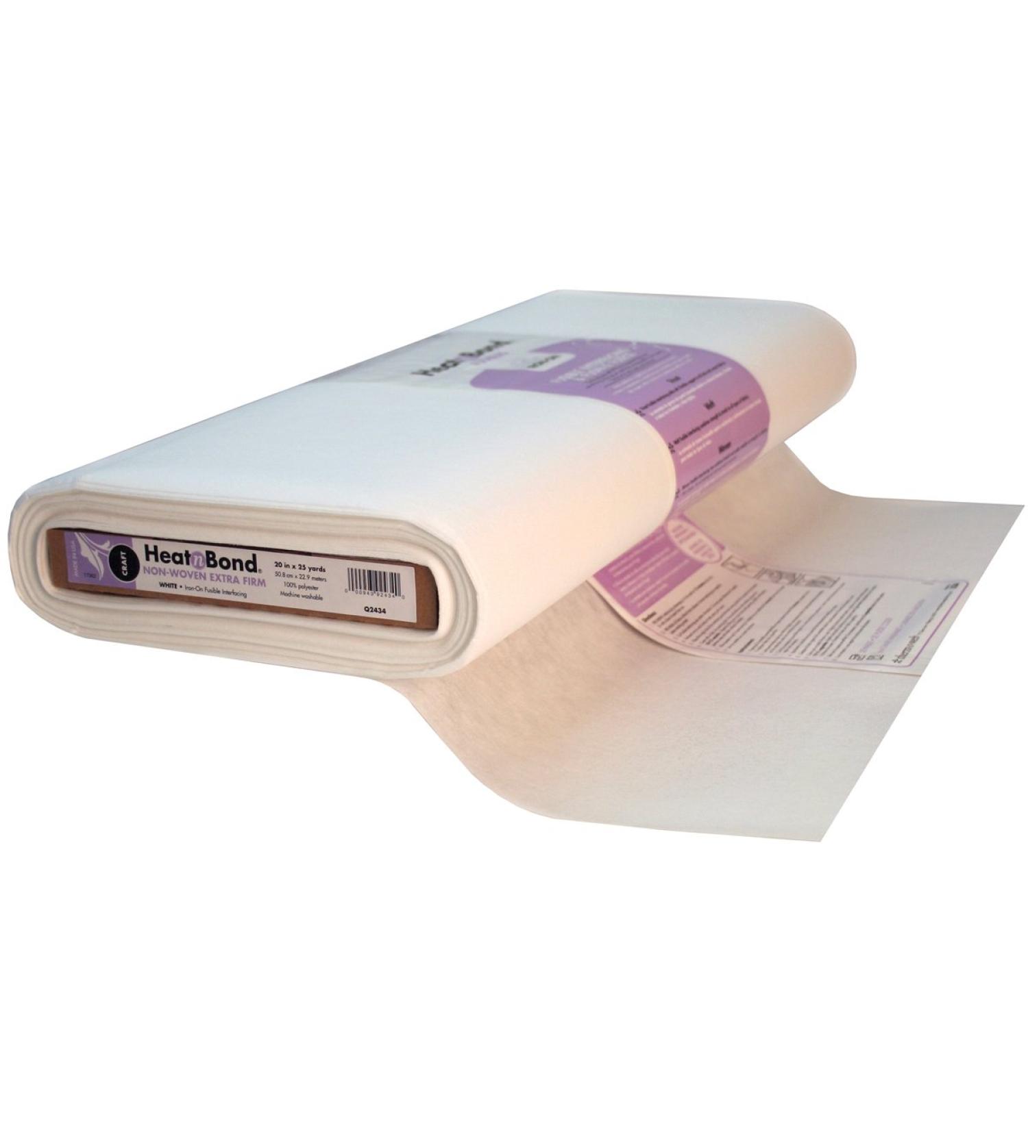 HeatnBond Fusible Interfacing Non-Woven Craft Extra-Firm 20 x 25 Yds  White