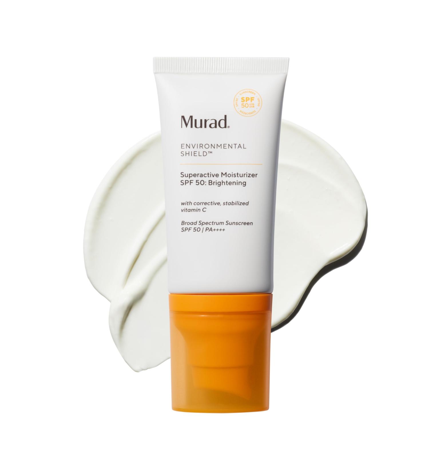Murad Superactive Brightening Moisturizer SPF 50 - Vitamin C Packed Hydrating Ulta Sheer Facial Sunscreen W/Lipid-boosting Technology for Preventative Aging Protection from UVA/UVB (1.7 Fl Oz) - Buy Online on GoSupps.com