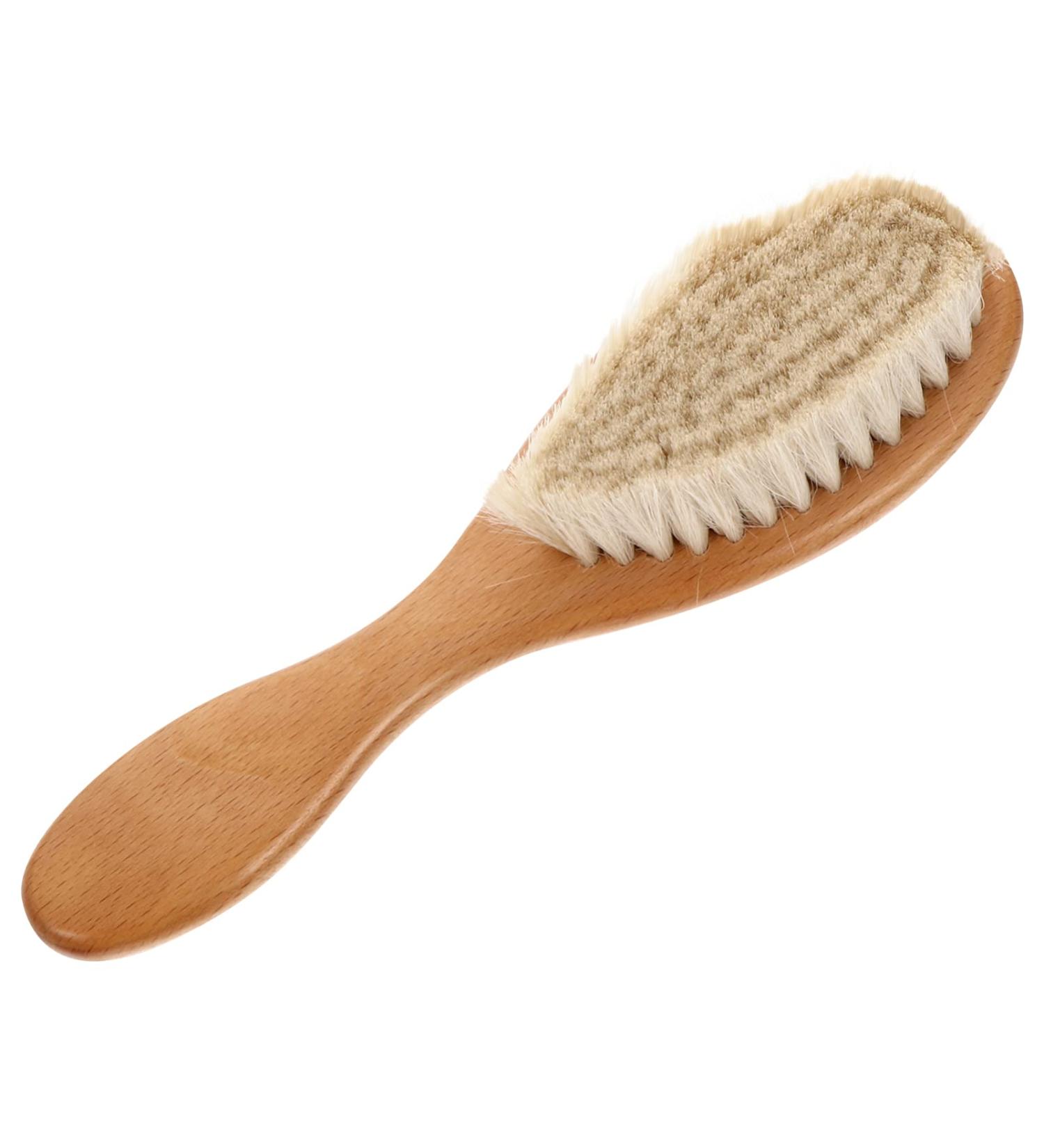 Toddler Hair Brush - Natural Dry Bristles, Infant Massaging Bath Gift, Soft Scalp Brush for Baby, Toddlers, Children - Buy Online on GoSupps.com