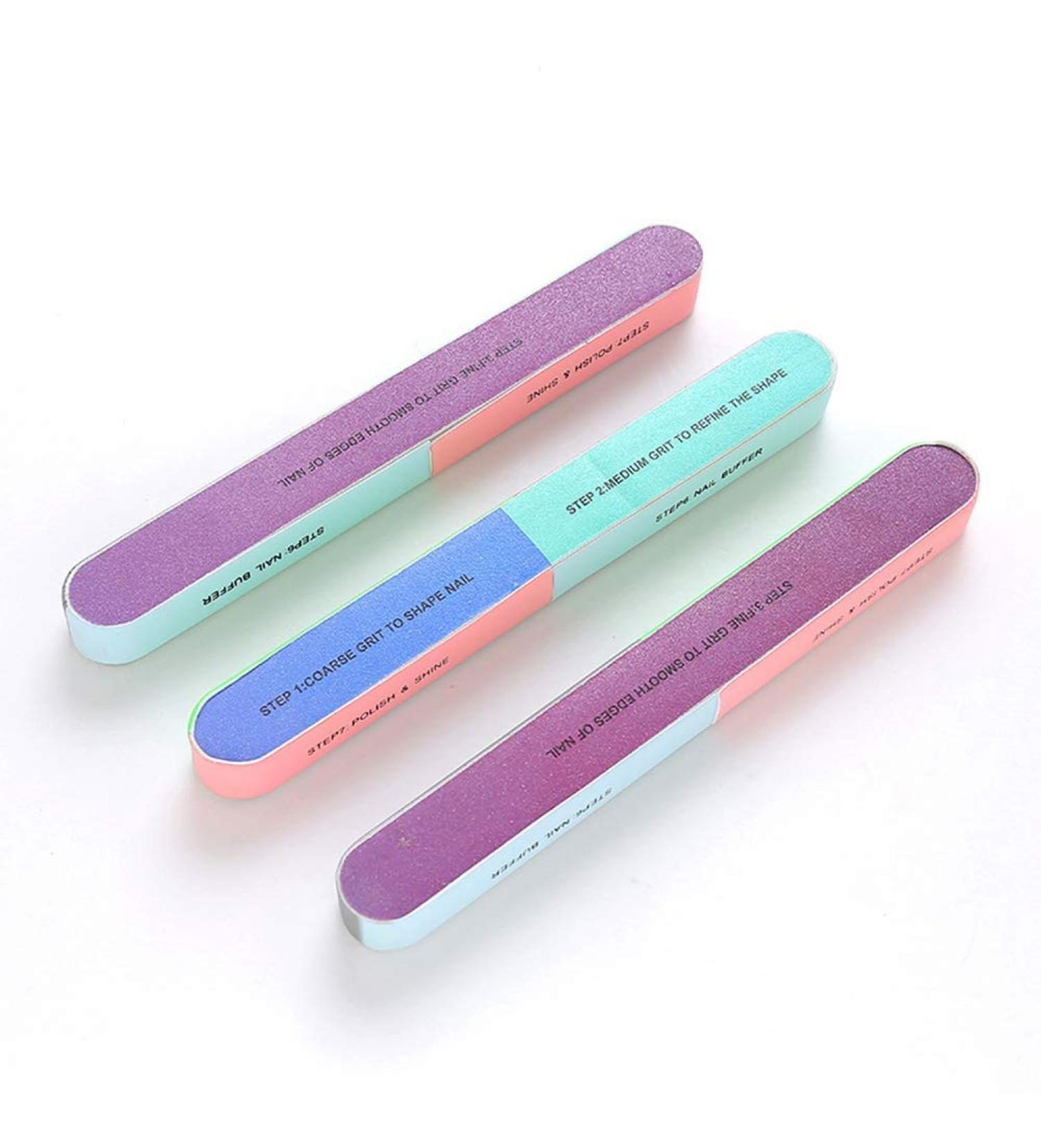 Sanding Buffer Manicure Pedicure SiX Sided Nail File Tool Suitable for Nails False Nails Nail Extensions Nail Care with Sanding Strip Compact Size for Cosmetic Bag - Buy Online on GoSupps.com