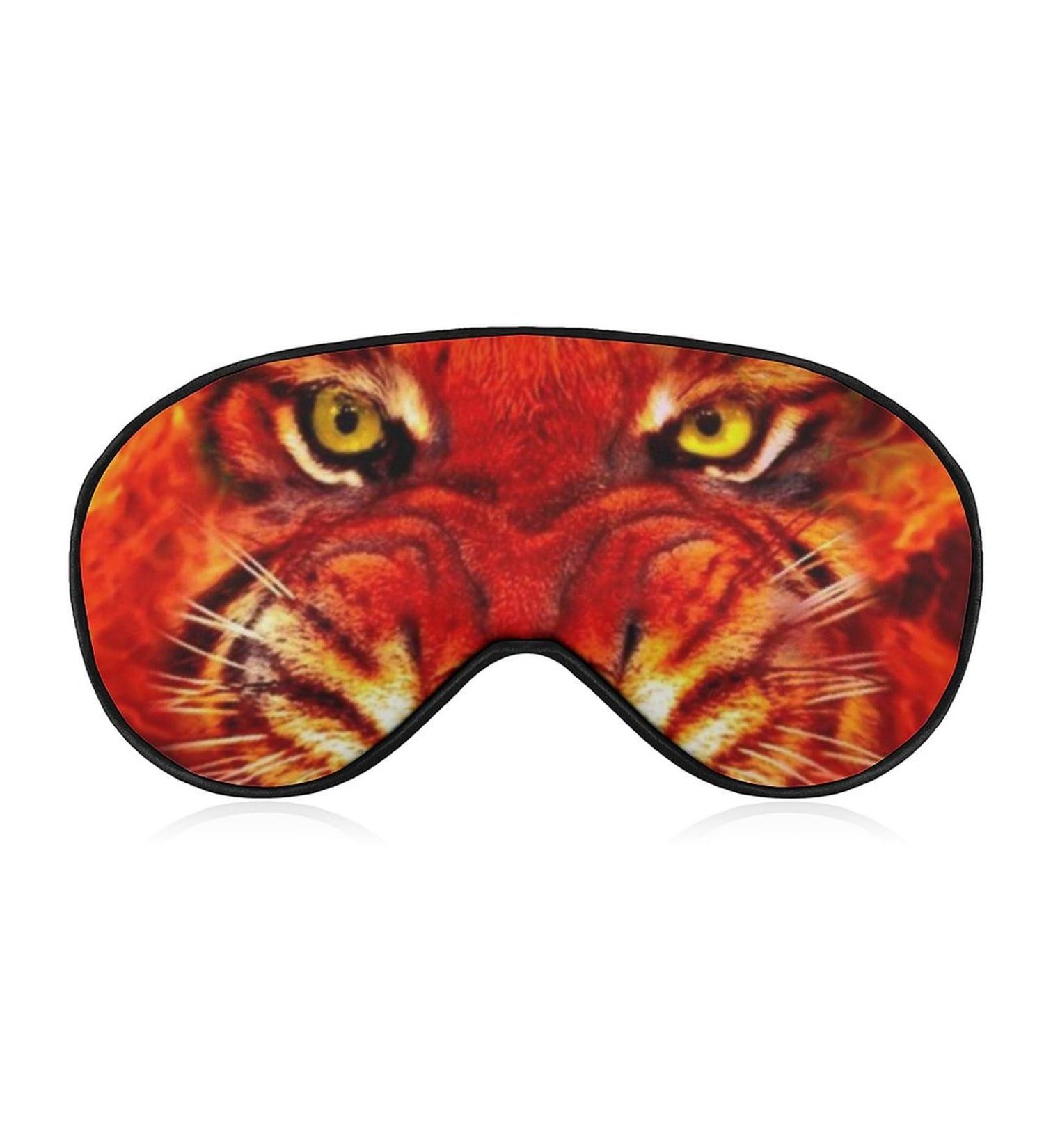 Fire Tiger Sleep Mask - Adjustable Strap, Light Blocking Eye Cover for Night Travel and Nap - Men and Women - Buy Online on GoSupps.com