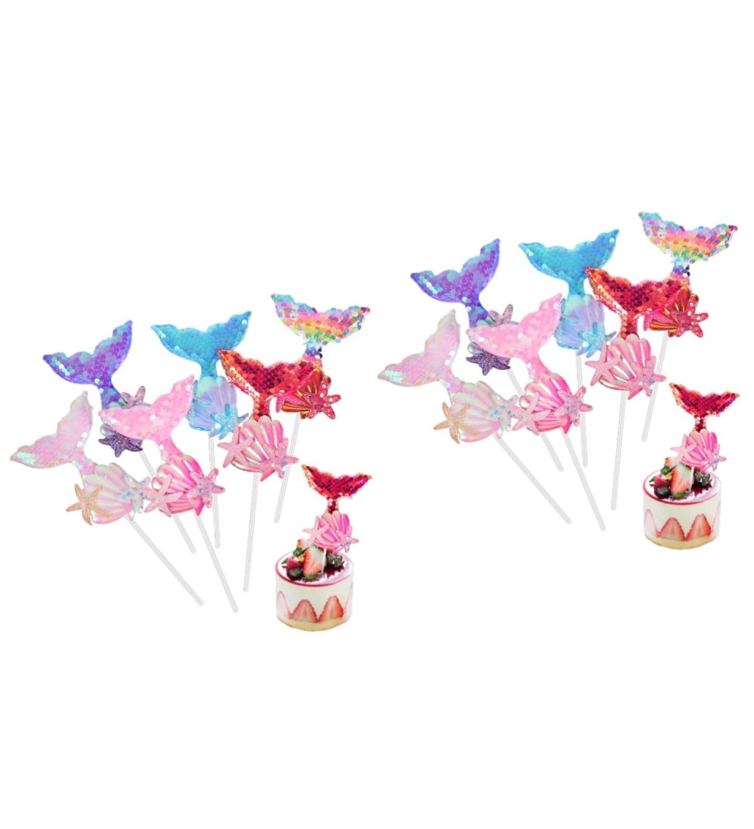 Artibetter 12 Pcs Cake Decoration Mermaid Picks for Cake Under The Sea Cake Picks Sequin Mermaid Cupcake Topper Mermaid Tail Cake Toppers Mermaid Party Supplies Paper Cup Happy Birthday Cloth As Shownx2pcs mediumx2pcs - Buy Online on GoSupps.com