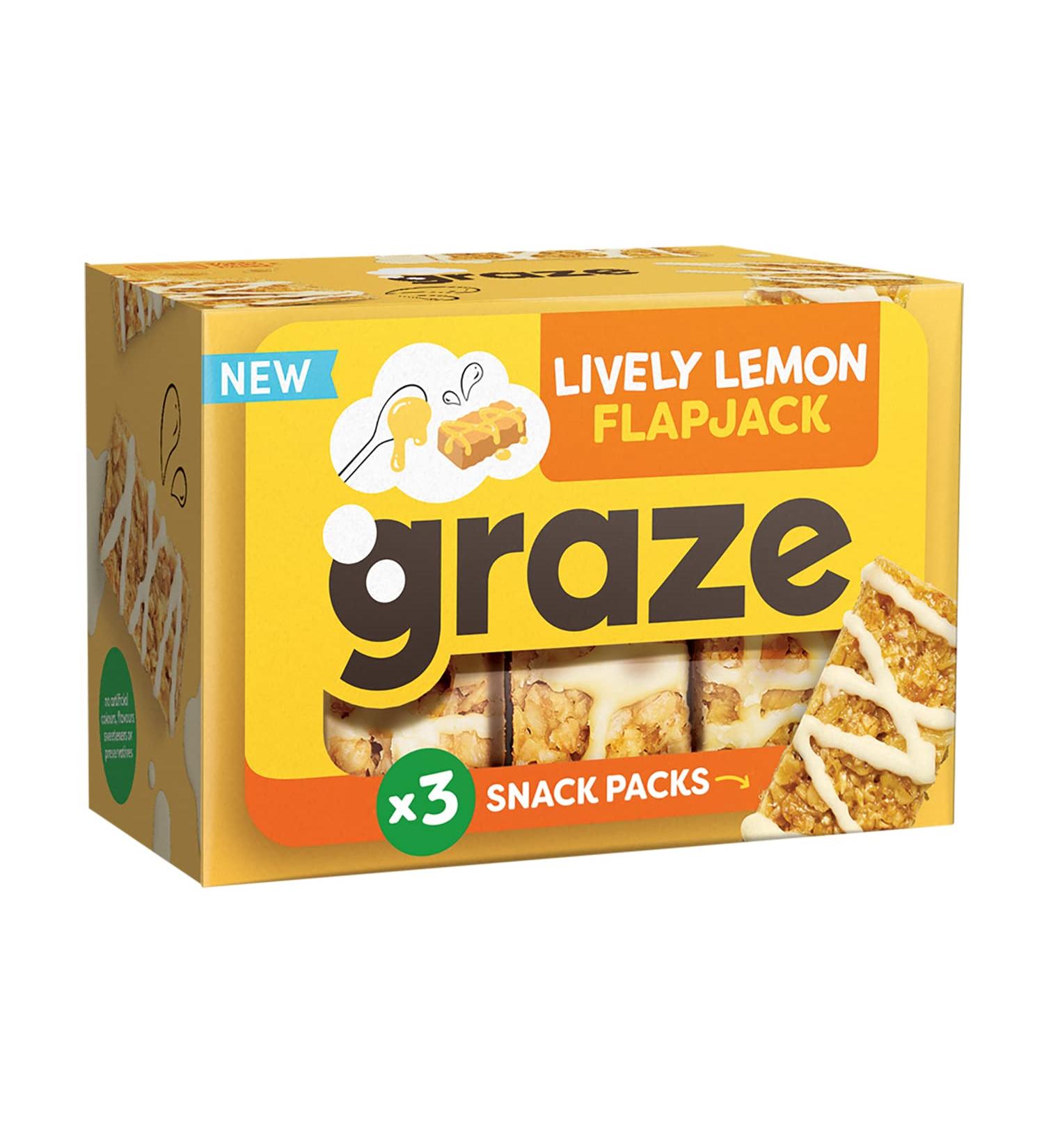Graze Lively Lemon Flapjack 3 x 53g - Buy Online on GoSupps.com