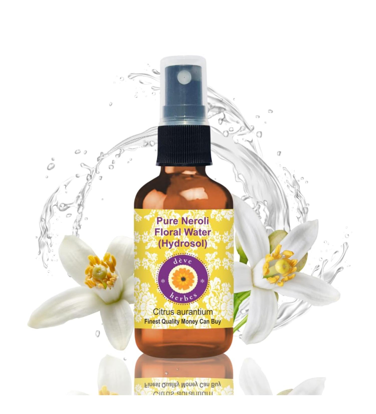 Deve Herbes Pure Neroli Floral Water (Hydrosol) (Citrus aurantium) for Skin - 50ml (1.69oz) - Buy Online on GoSupps.com
