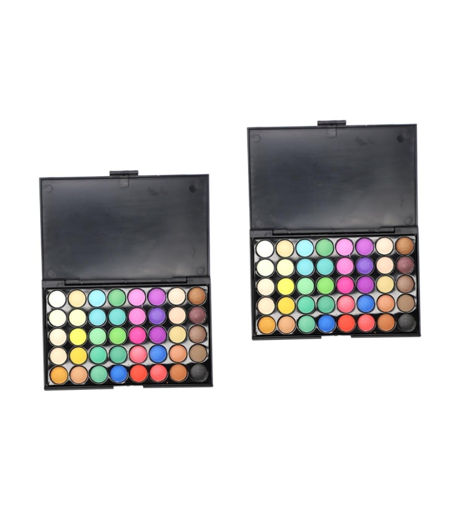 Angoily 2pcs 40 Eyeshadow Eye Shadow Palettes Matte Makeup 1 count (Pack of 1) As Shownx2pcs - Buy Online on GoSupps.com