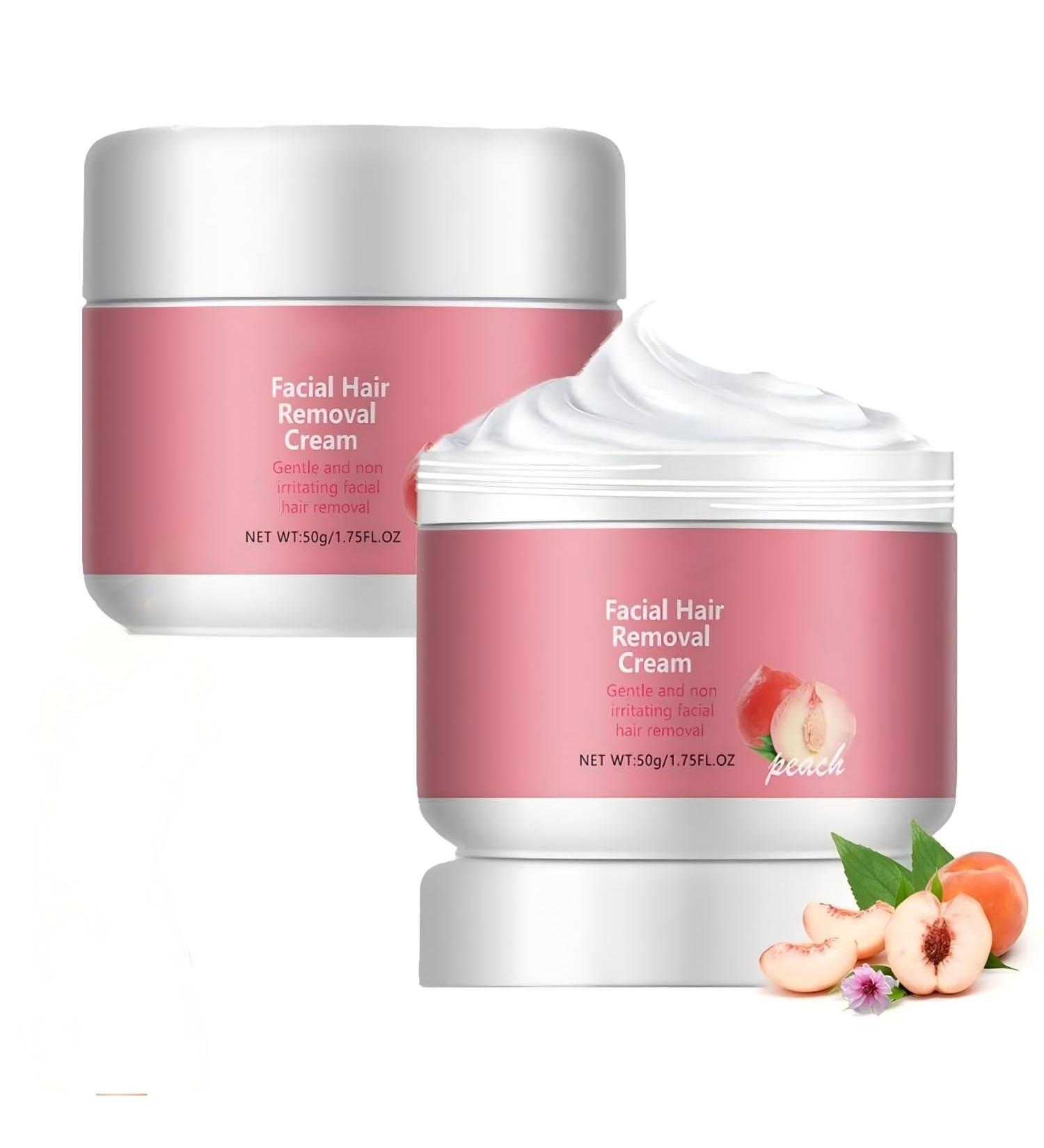 Cr me d pilatoire pour le visage Hairerase pour femmes formule douce bouteille de 50g peau visiblement lisse en 5 minutes convient tous les types de peau. (2PC) - Buy Online on GoSupps.com