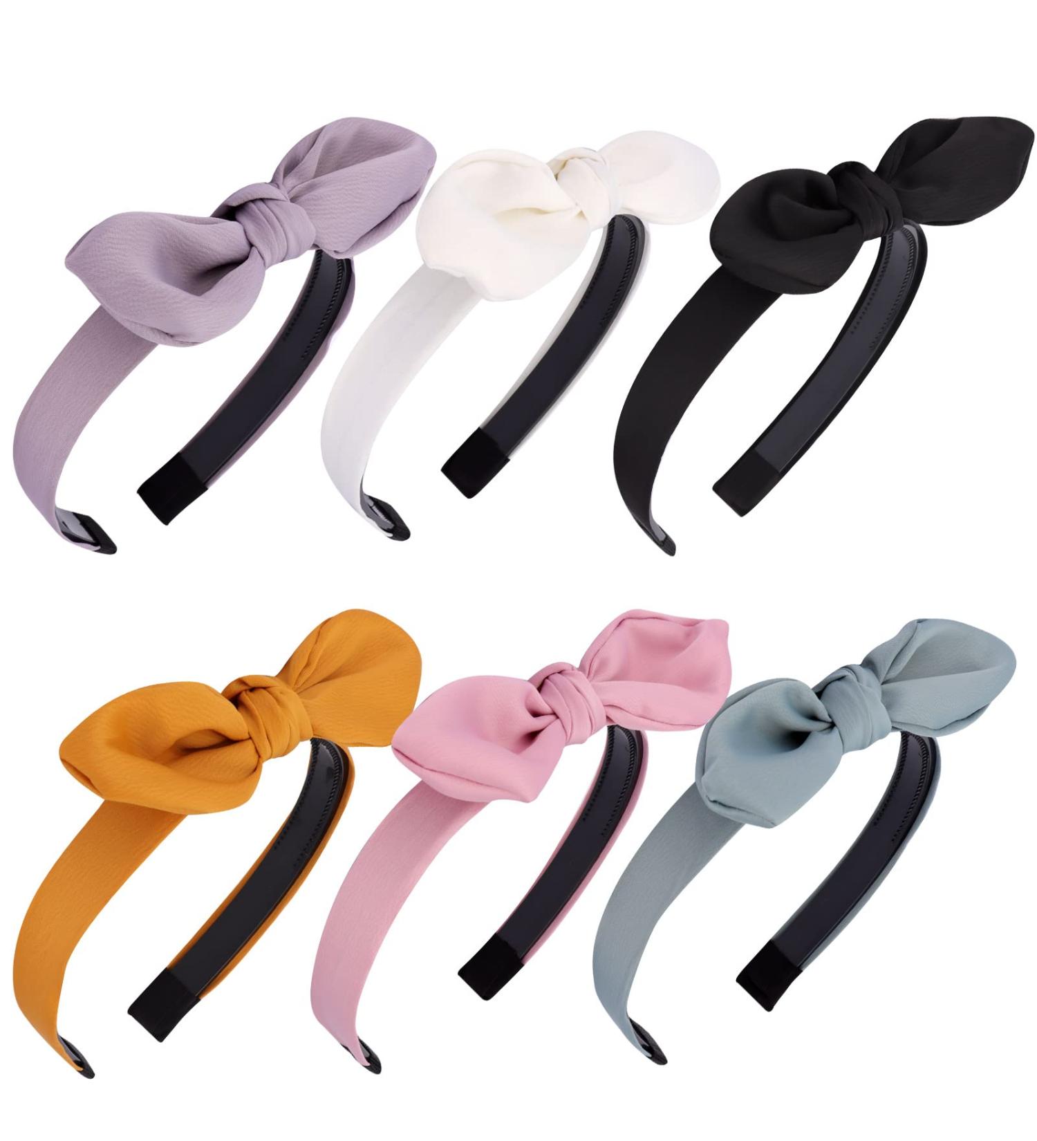 Jaciya Non Slip Bow Headband for Women - Cute Fashion Hair Band in Solid Color - Buy Online on GoSupps.com