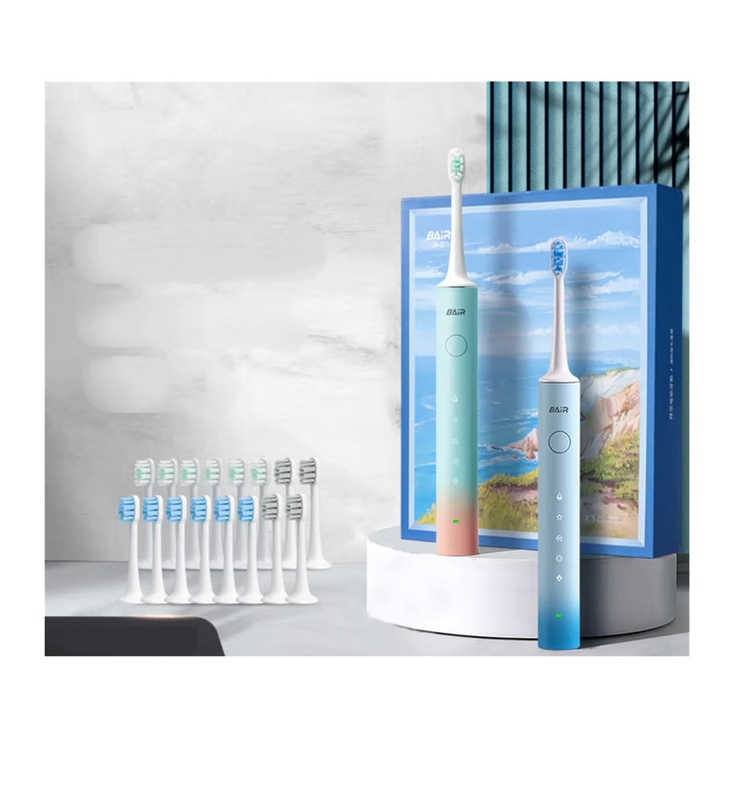 BAIR X3/X304 Sonic Electric Toothbrush - Rechargeable Deep Clean Automatic Toothbrush for Adults | Soft Hair Ocean Blue - Perfect for Men & Women - Buy Online on GoSupps.com