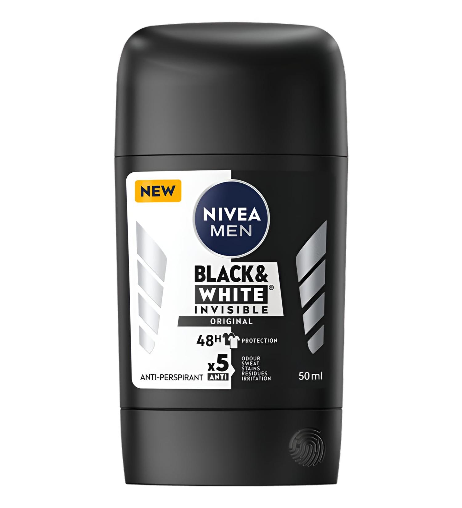 NIVEA Invisible Sticks for Men - Extra Fresh & Clean - 48h - Antiperspirant - No White Marks on Yellow Stains - Patented Emulsion Technology - Pack of 2 - 2 x 50 ml - - Buy Online on GoSupps.com