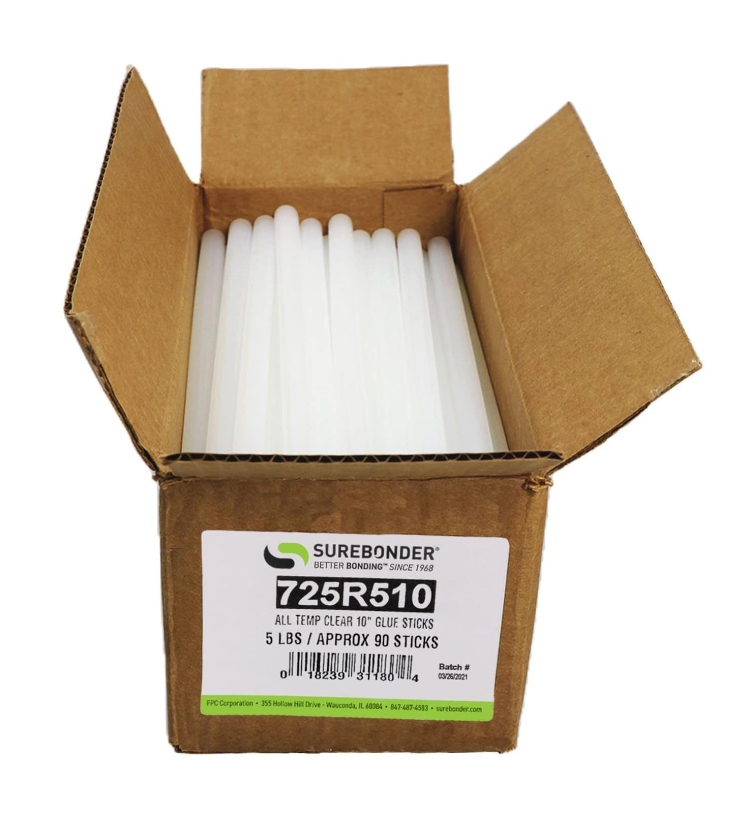 Surebonder 725R510 10-Inch All Temperature Glue Sticks  90 Pieces 10in. - Buy Online on GoSupps.com