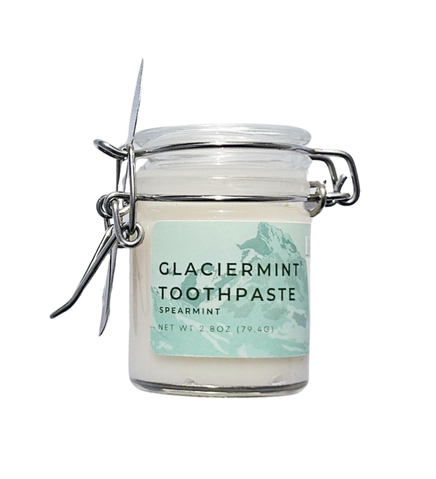 GlacierMint Toothpaste - All Natural Plastic Free Paraben Free Sulfate Free Non-Toxic Toothpaste Spearmint - Buy Online on GoSupps.com