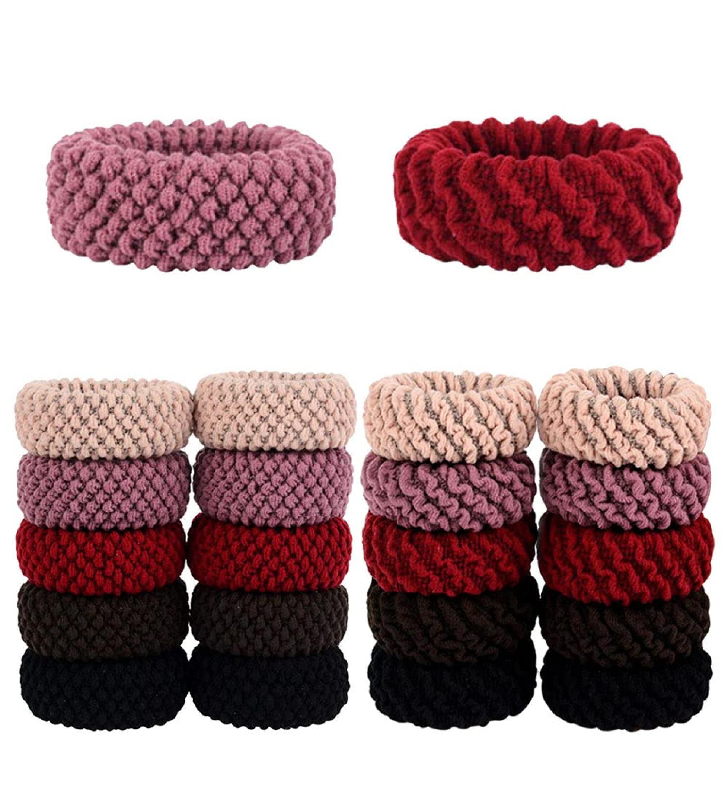 Niaciswe 20-Piece Thick Cotton Ponytail Holders | Seamless Hair Ties for Women | Durable Rubber Hair Ties for All Hair Types - Buy Online on GoSupps.com