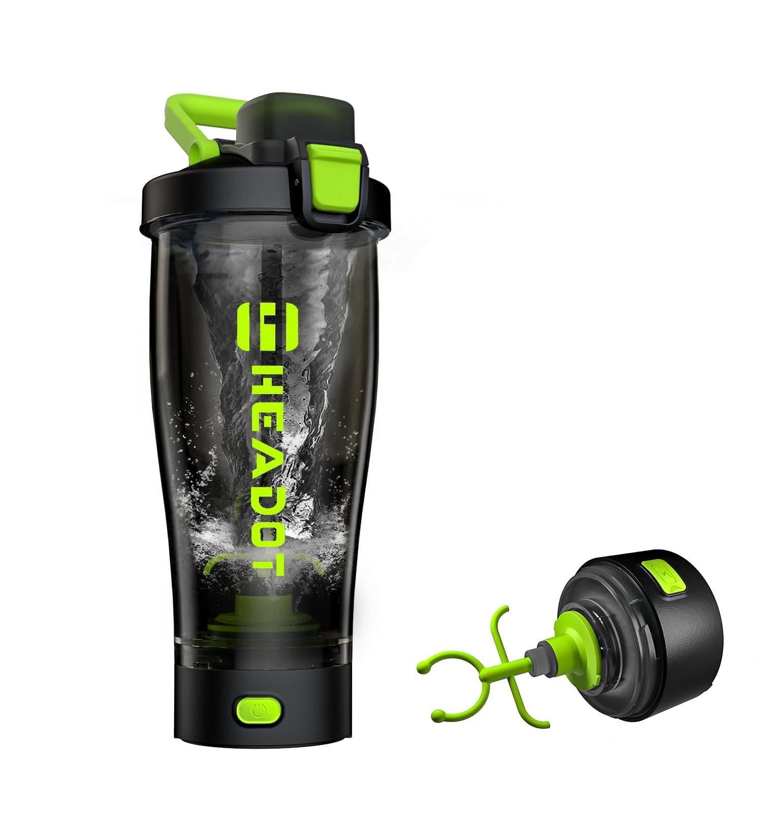 Buy Headot Electric Protein Shaker Bottle - Rechargeable 680ml Tritan Cup for Protein & Meal Replacement Shakes - BPA-Free Dark Green - Buy Online on GoSupps.com