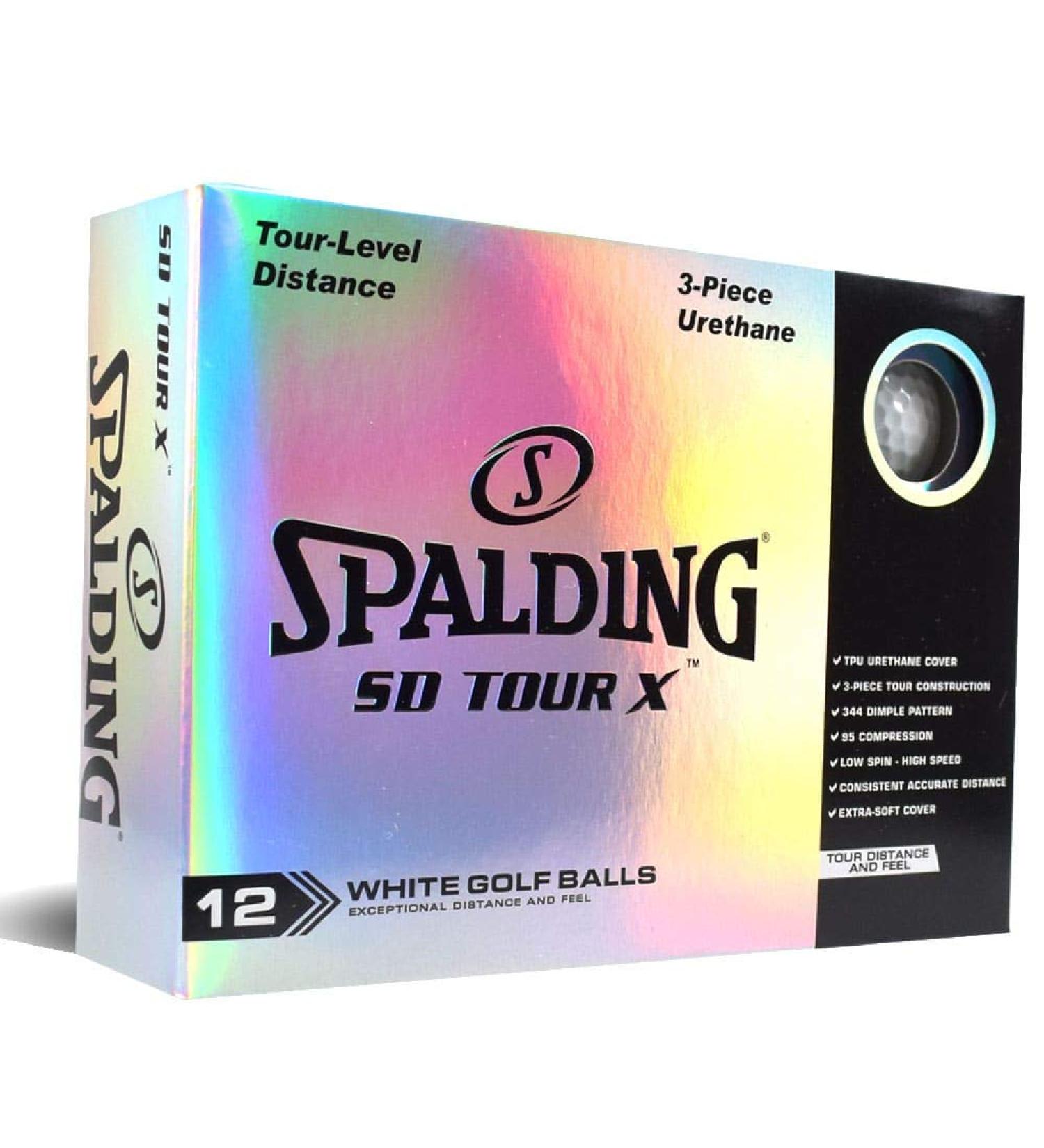 Spalding SD Tour X Golf Balls White