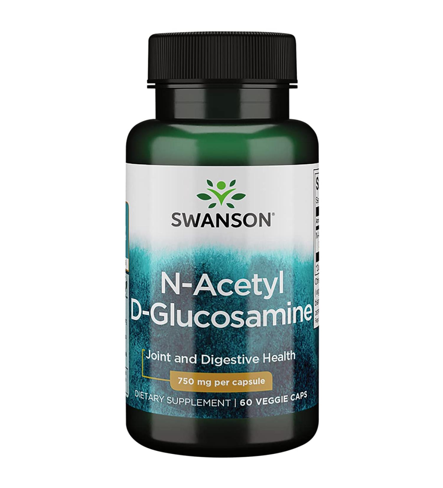 Swanson N-A-G 750mg 60 Veg Capsules - N-Acetyl D-Glucosamine Supplement - Buy Online on GoSupps.com