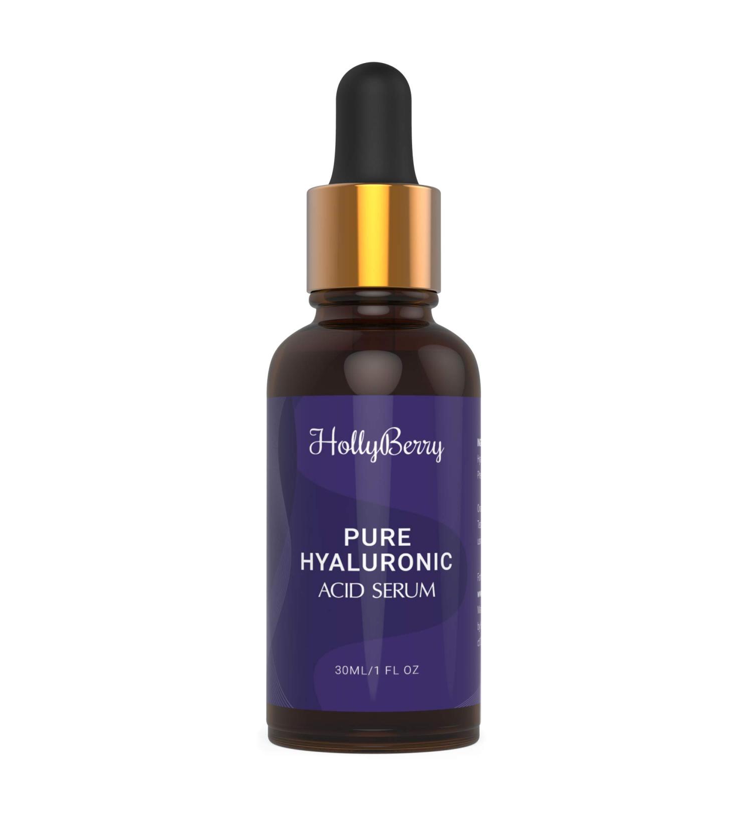 Pure Hyaluronic Acid Serum by Hollyberry for Professional Hydration Anti Ageing Bring Vibrancy And Youthful Glow To Your Face Best Anti Ageing Total Satisfaction Guaranteed  - Buy Online on GoSupps.com
