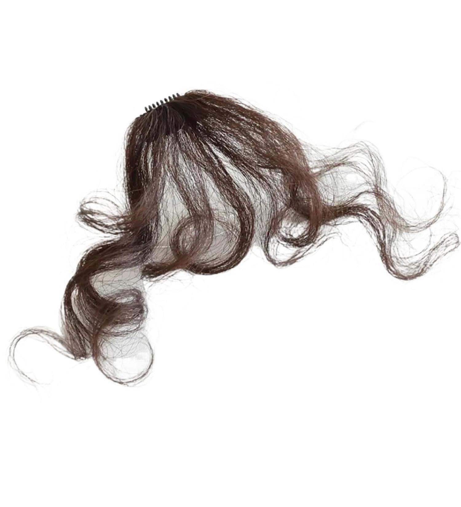 Bangs Curly Hair Bangs Clip Natural Style Black Dark Brown Light Brown Synthetic Heat-Resistant Fiber Suitable for Women for Women Curved Bangs for Daily Wear (Color : T1B/613) - Buy Online on GoSupps.com