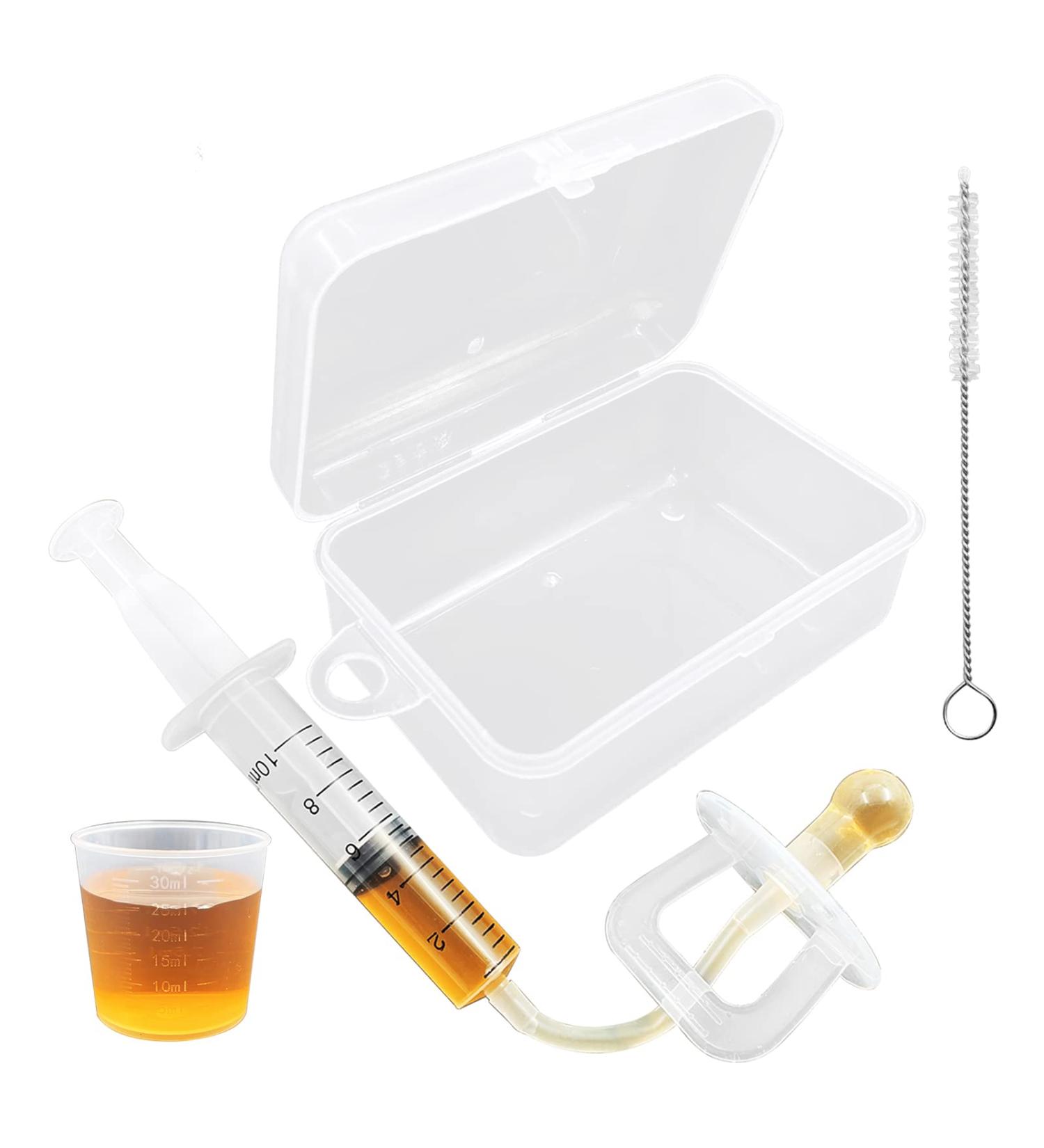 Pacifier Medicine Dispenser - Baby Medicine Syringe for Oral Feeding (White) - Buy Online on GoSupps.com