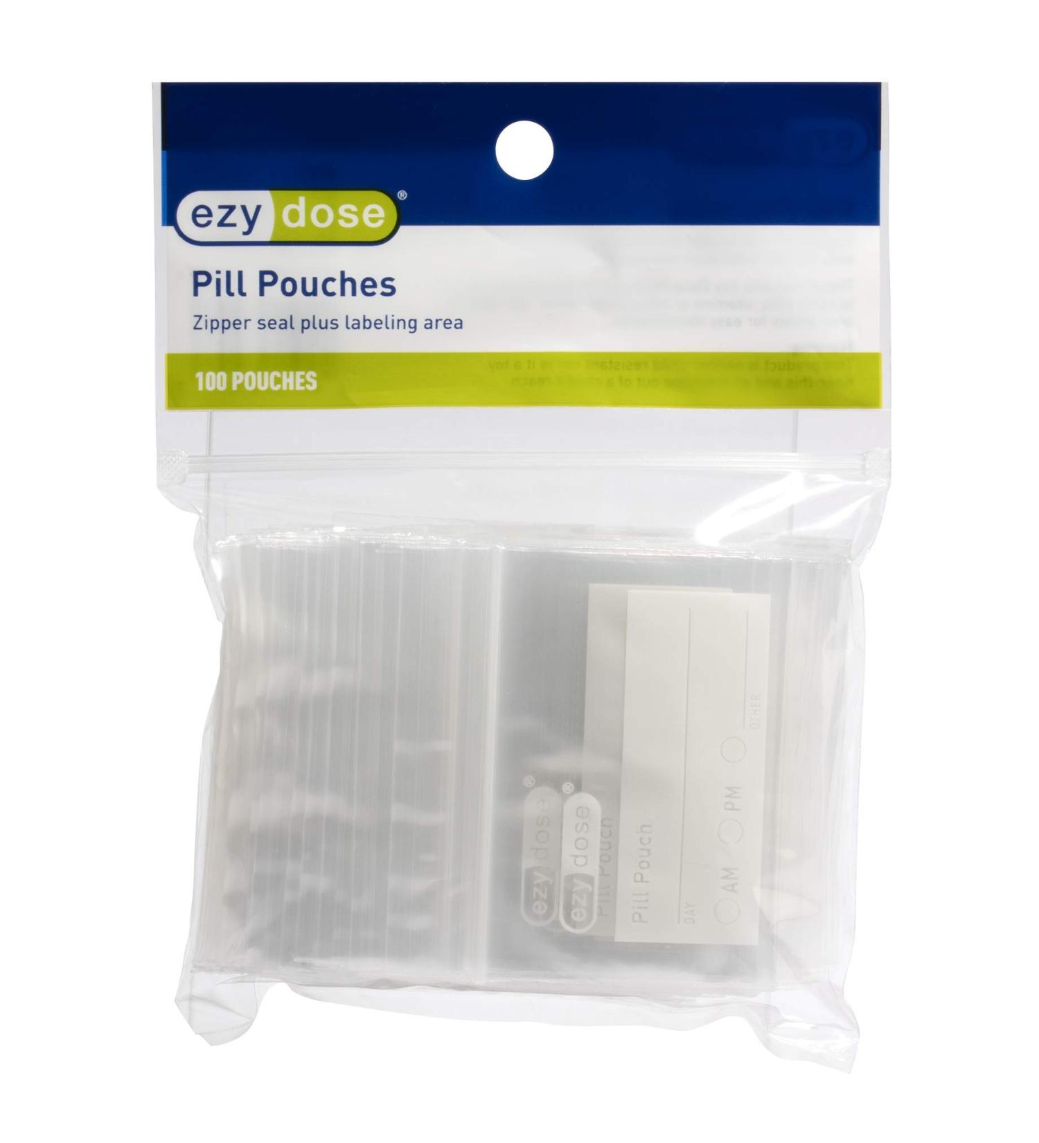 Ezy Dose Pill Packs - 100 Count Disposable Pill & Vitamin Organizer Pouches - Buy Online on GoSupps.com
