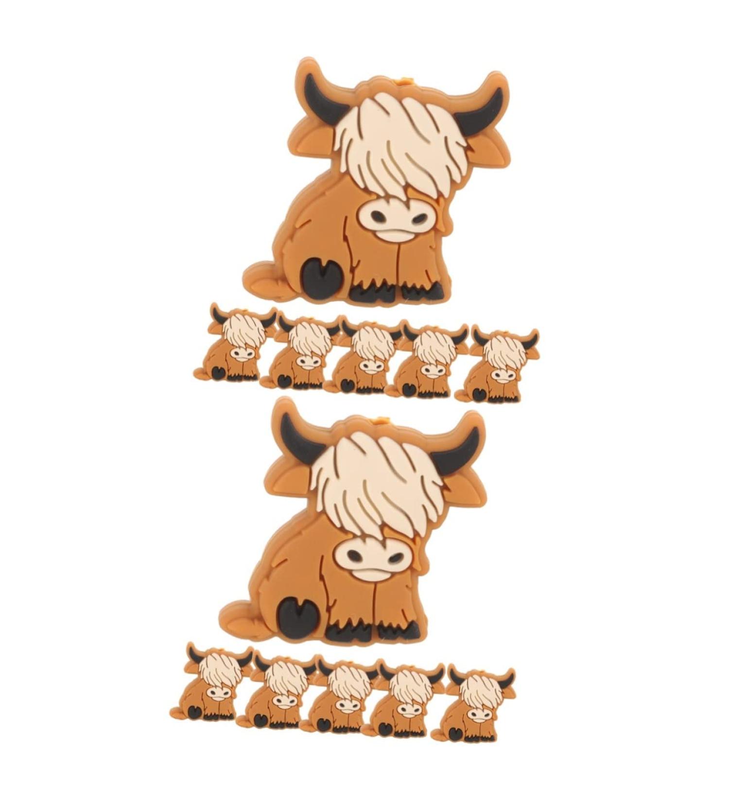 EXCEART 20 Pcs Silicone Animal Beads Cartoon Baby Toy - Light Brown - 2.8x2.7cm - Buy Online on GoSupps.com