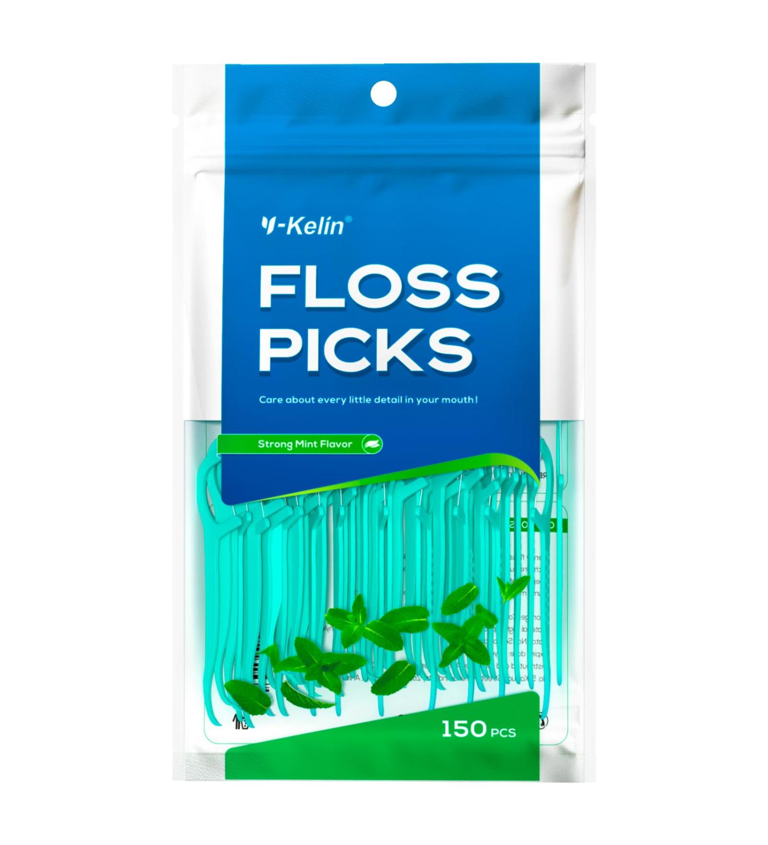 Y-Kelin 150 Dental Floss Sticks for Molars - Perfect for Cleaning Back Interdental Spaces - Buy Online Now! - Buy Online on GoSupps.com
