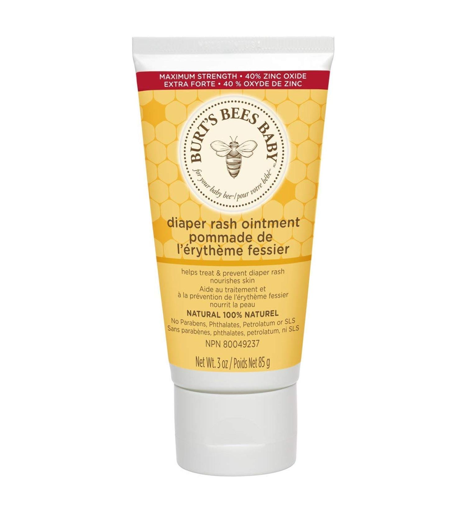 Burt's Bees Baby Bee 100% Natural Diaper Rash Ointment 3 Ounce Tube (Pack of 3)