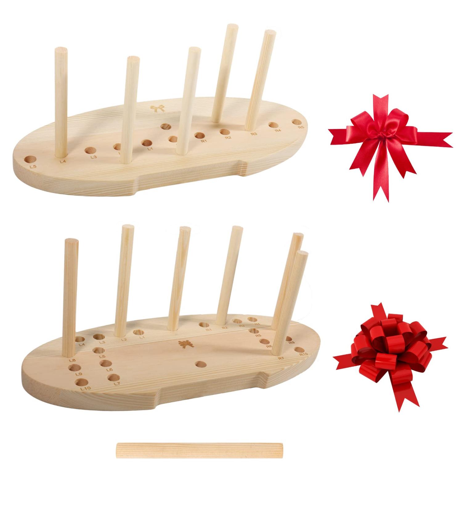 Wooden Bow Maker Tool for Holiday Wreaths & Crafts - Double-Sided Ribbon Bow Maker for Gift Bows, Party Decorations, Hair Bows, Corsages & More - Buy Online on GoSupps.com