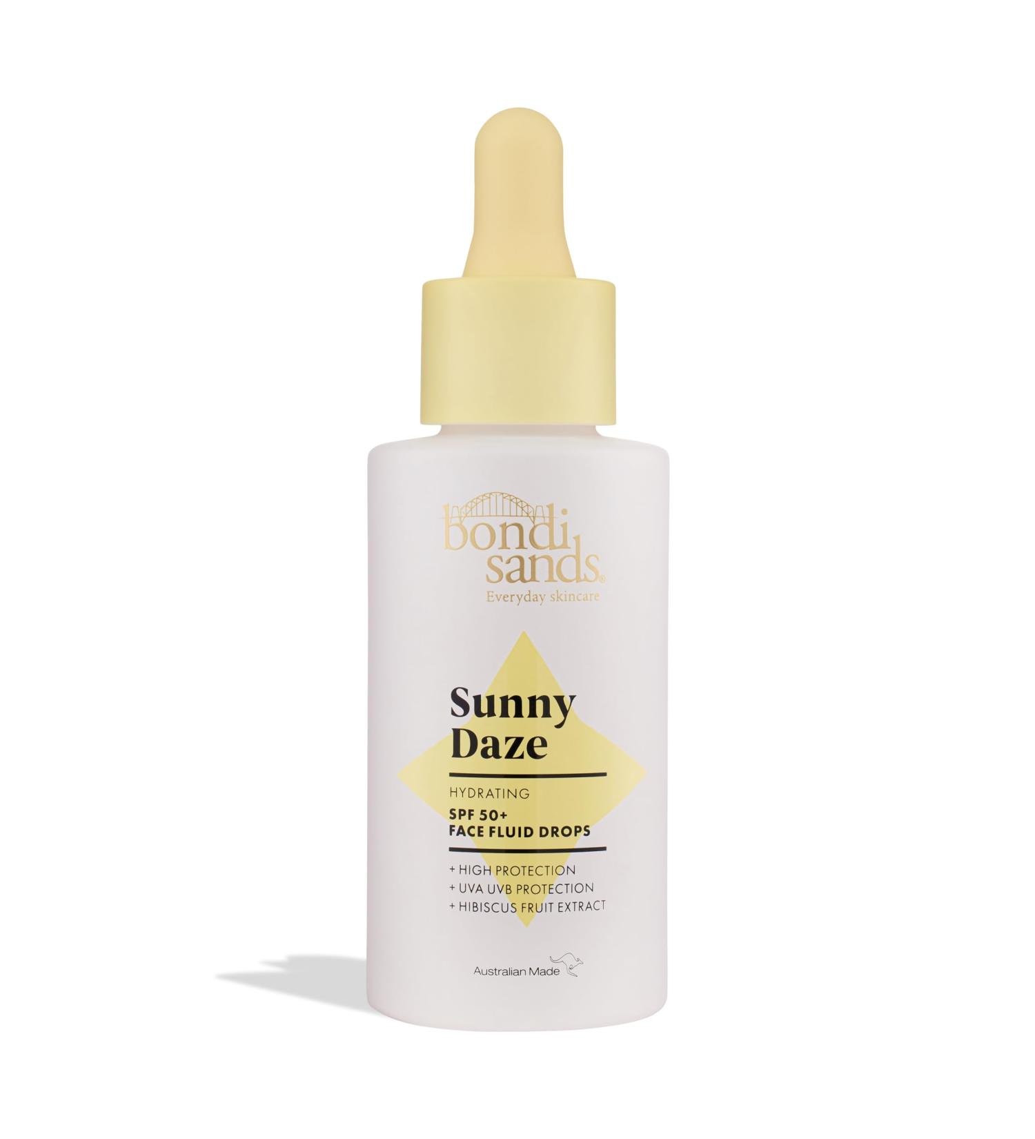 Bondi Sands Sunny Daze Hydrating SPF50+ Face Fluid Drops | UVA & UVB protection Vegan and Cruelty Free| 30ml/1.01 FL OZ - Buy Online on GoSupps.com