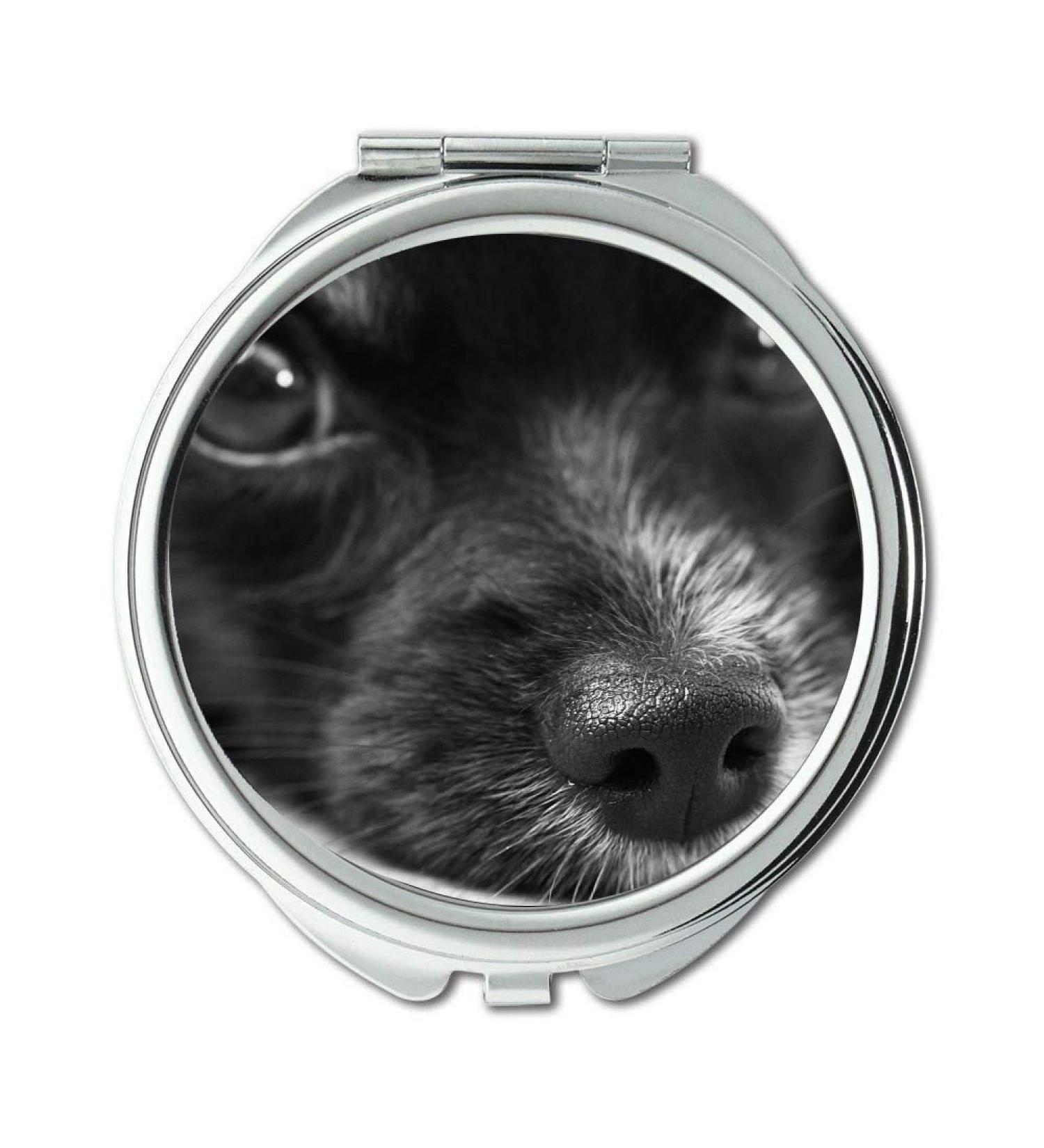 Mirror Travel Mirror Dog Puppy Papillon Eyes Snout Nose Hair Face Pocket Mirror portable mirror - Buy Online on GoSupps.com