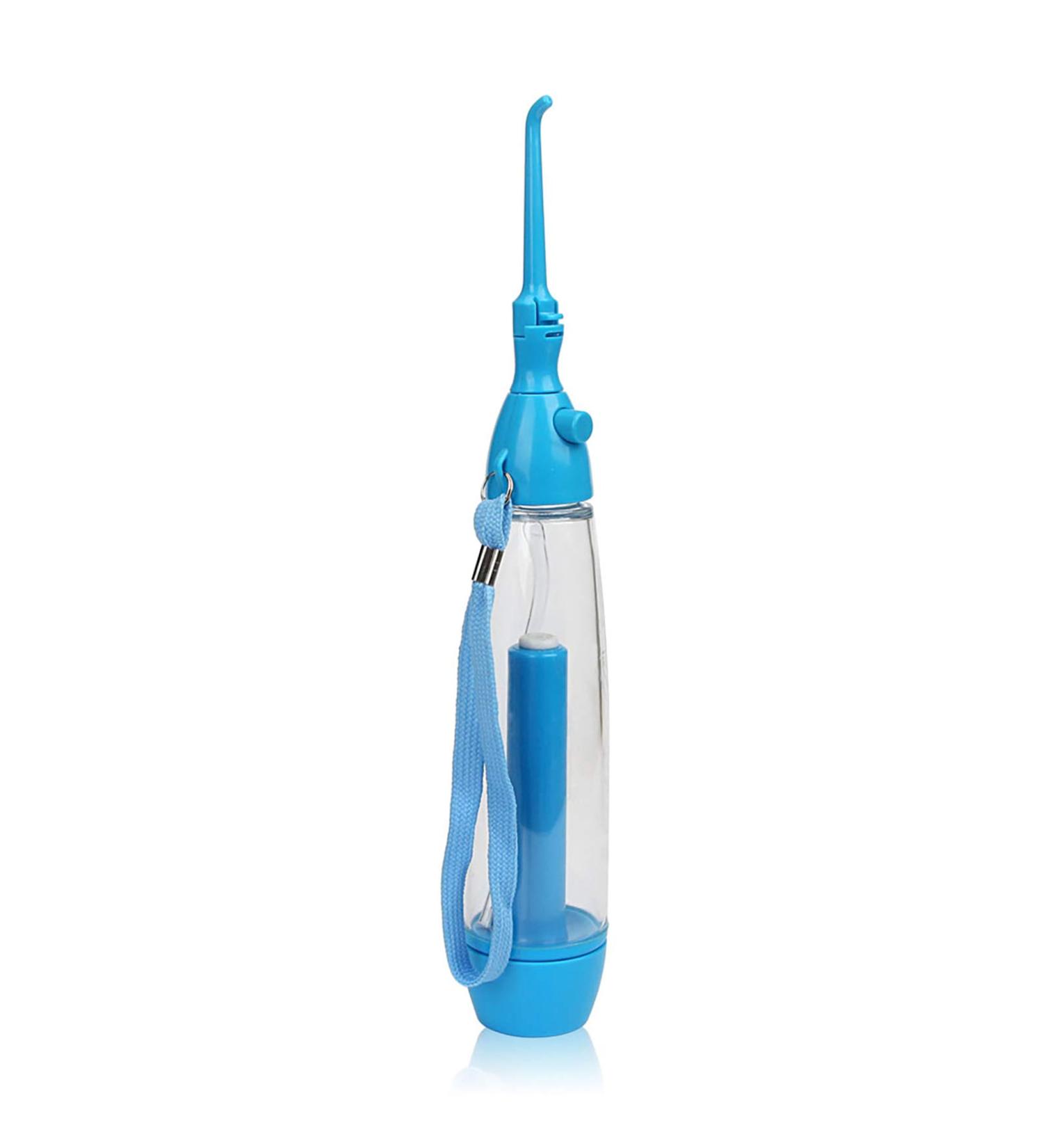 Affordable Non-Electric Portable Water Flosser | Cordless Oral Irrigator for Home & Travel - Simple Operation in Blue - Buy Online on GoSupps.com