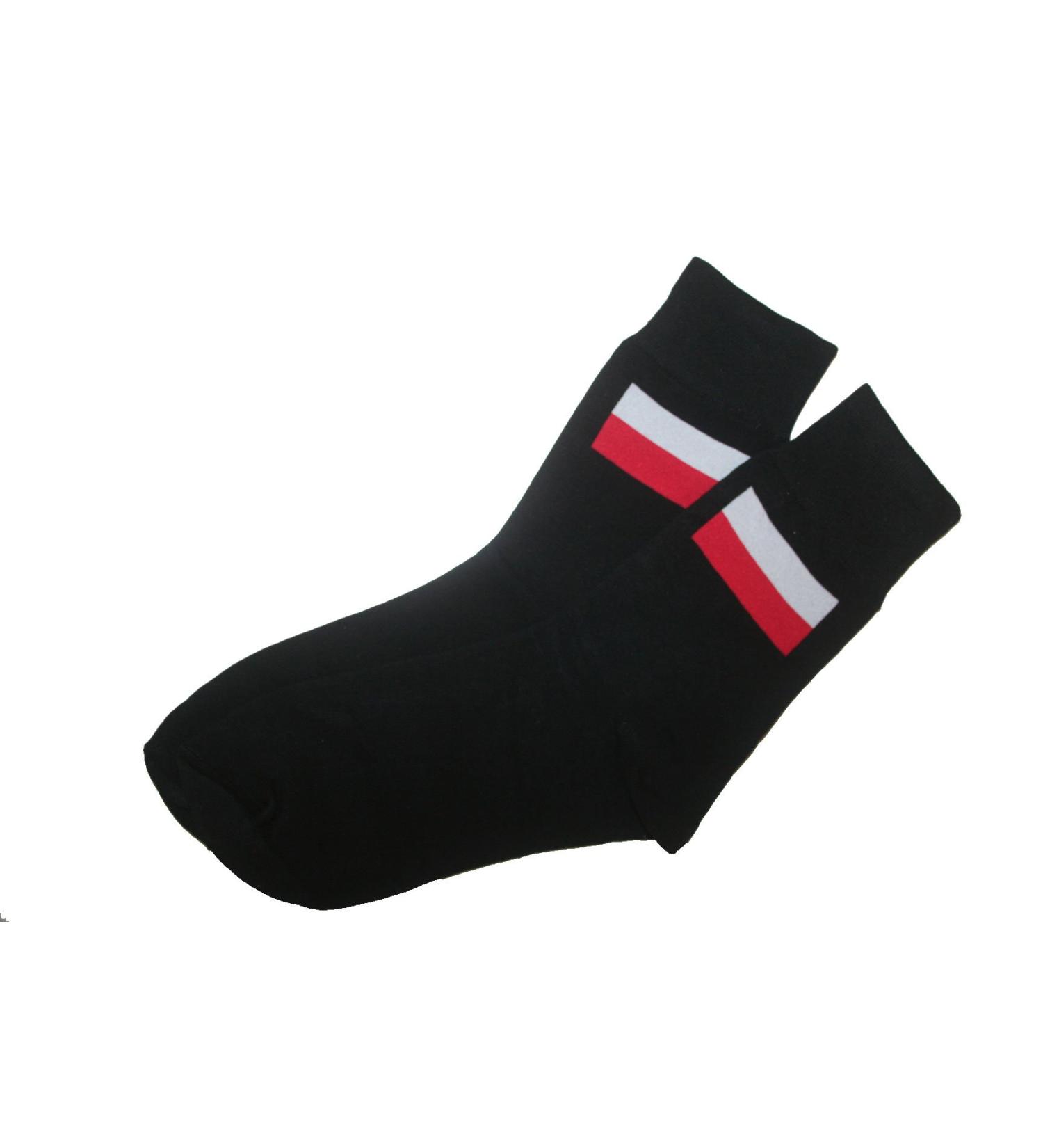 Poland Polska Black Country Flag Dress Socks Size 9-11 .. New