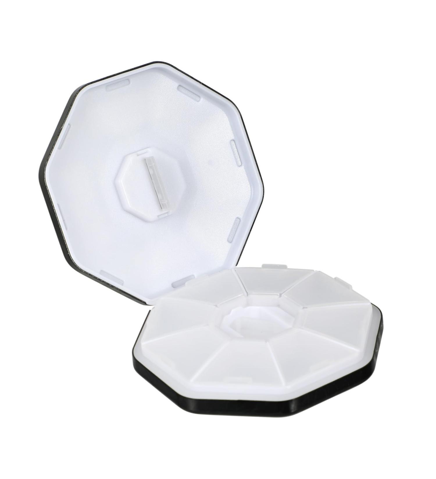 Buy Aluminum Alloy Medicine Box & Cutter | Tablet Splitter & Pulverizer - 8.7x8.7cm Black | International Shipping - Buy Online on GoSupps.com