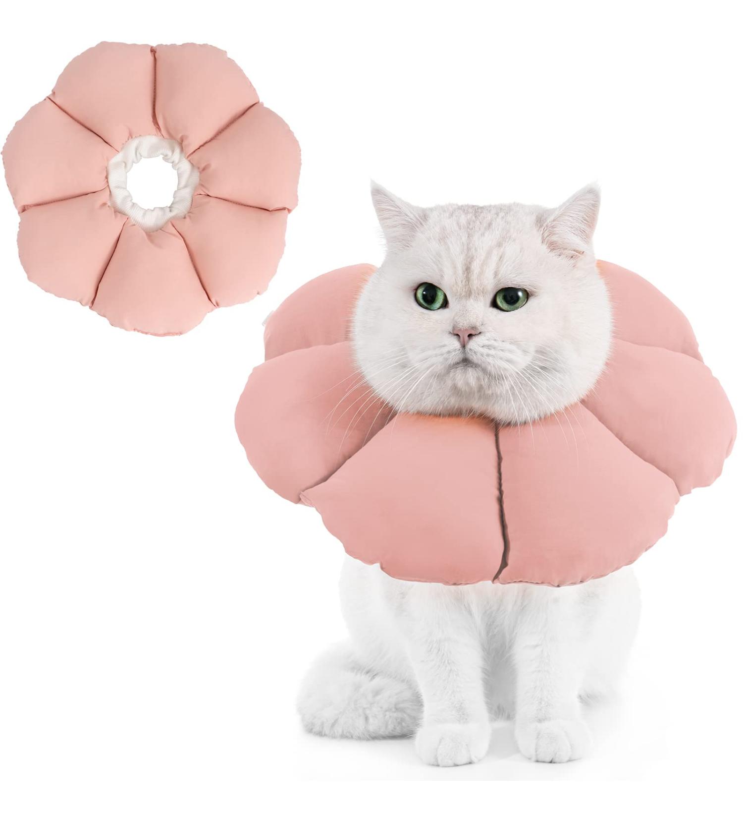 Avont Rewrise Cat Adjustable Soft Neck Collar - Protective Leak Collar for Small Dogs After Surgery - Pink Rose Large - International Shipping Available - Buy Online on GoSupps.com