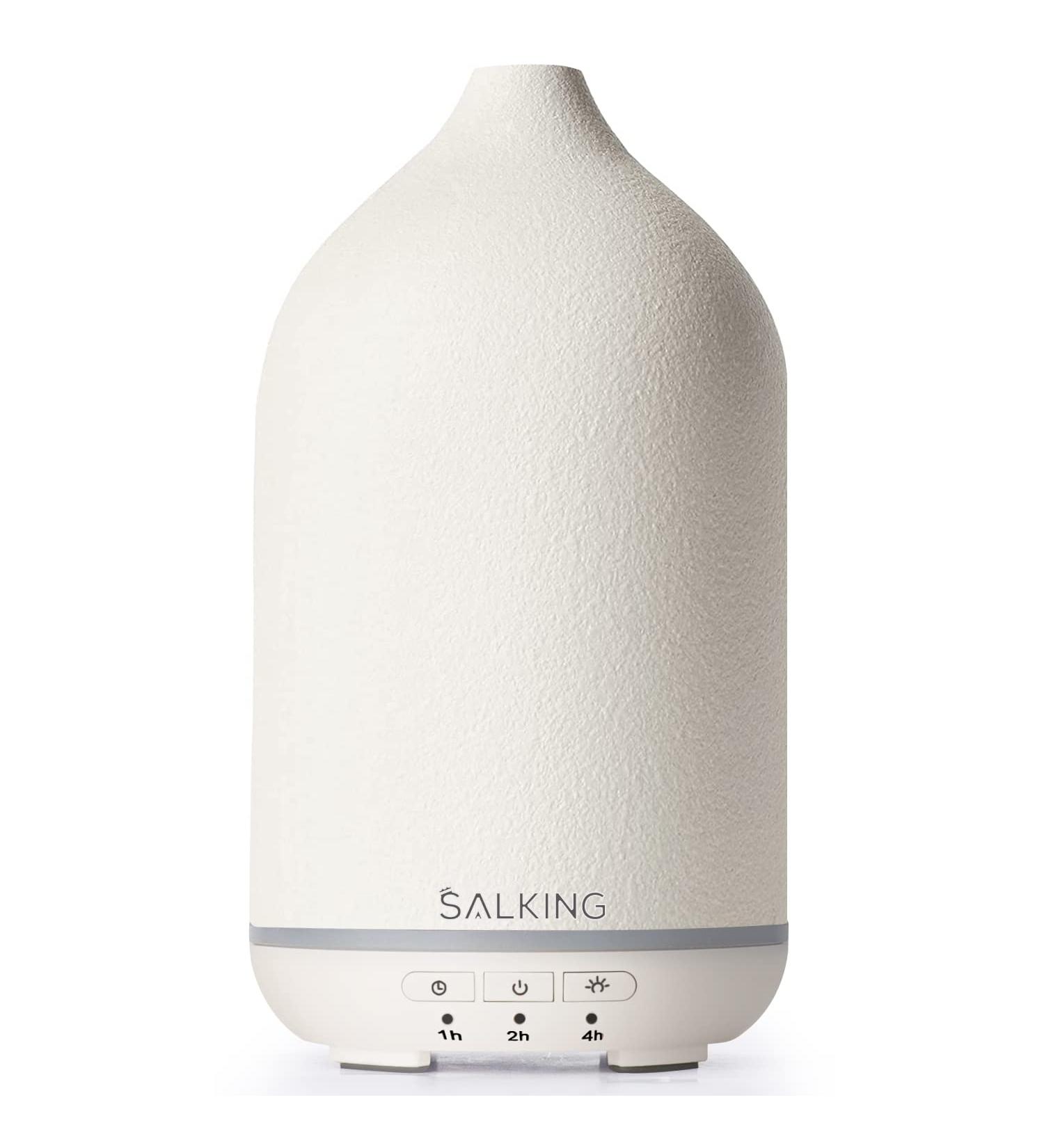 Buy Lalking White Ceramic Aroma Diffuser - BPA-Free Essential Oil Diffuser with Adjustable Fog & Auto Power-Off | Perfect for Home Office Yoga - 150ml - Buy Online on GoSupps.com