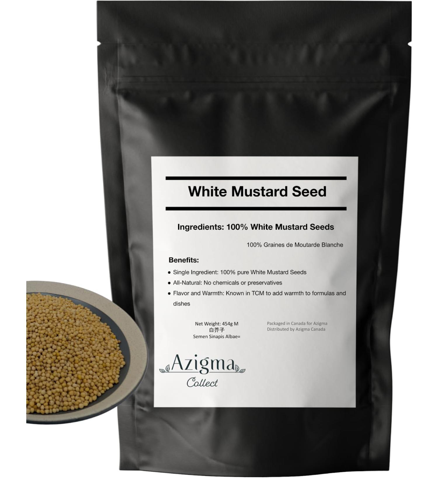 Dried White Mustard Seeds ( ) Semen Sinapis Albae Whole Mustard Seeds for Cooking and Pickling Traditional Chinese Mustard Herb 454g - Buy Online on GoSupps.com