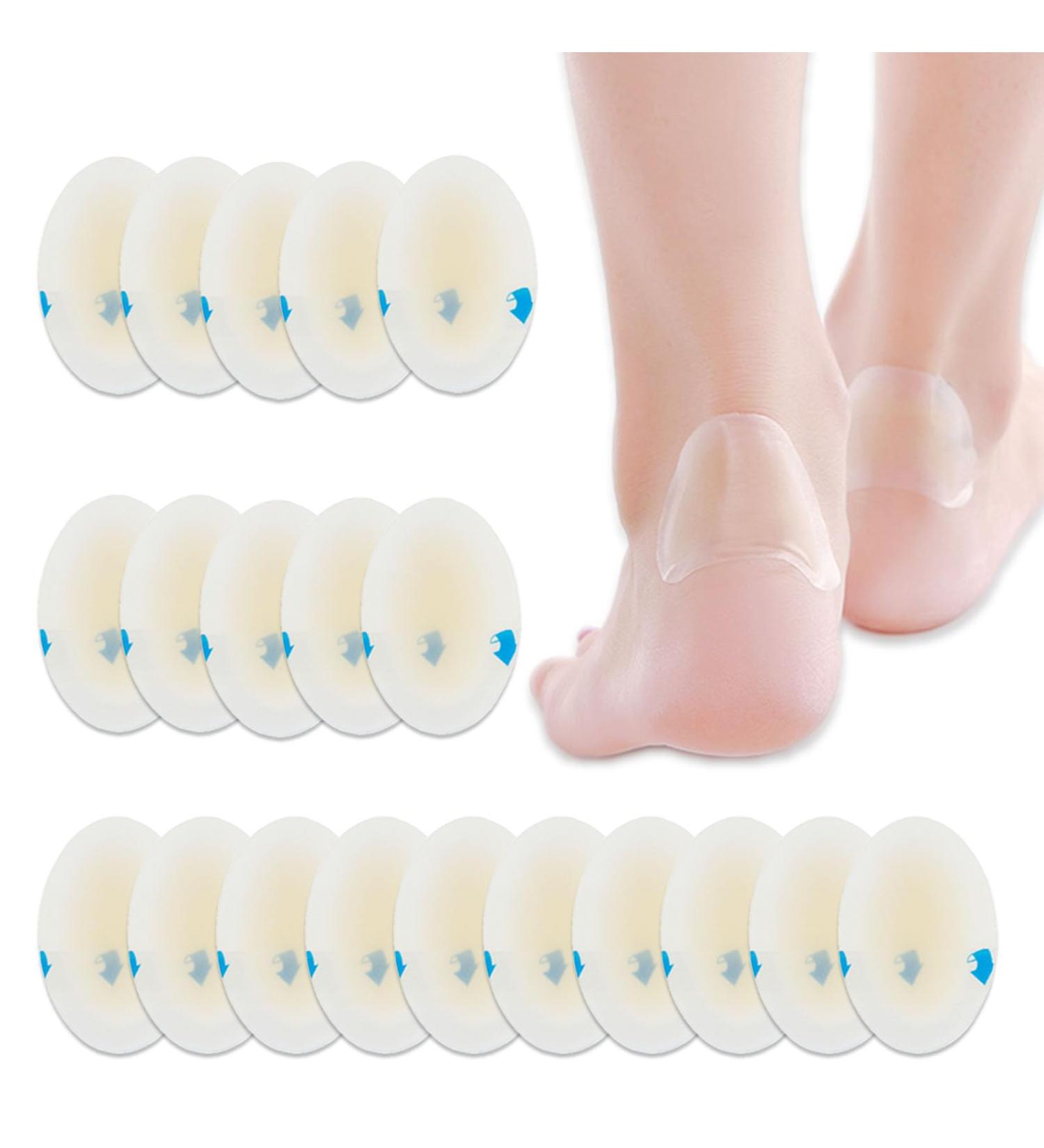 Bladder Pavement Heel Cushions (20 Pieces) - Invisible Hydrocolloid Gel for Pain Relief in Toes Forefoot & Heel - International Shipping Available - Buy Online on GoSupps.com