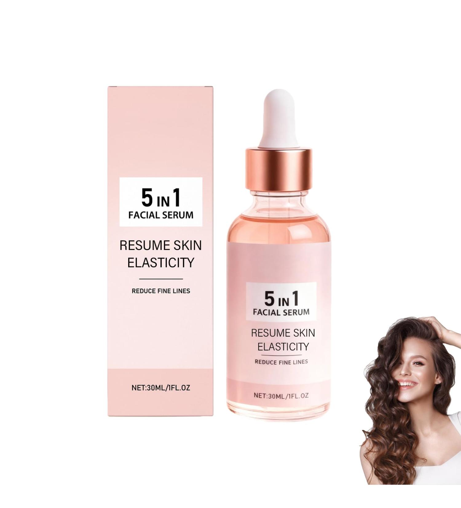 homomdy Vitamin C serum 5in1 antiaging brightening facial serum nourishing and moisturizing reduces fine lines and wrinkles evens skin tone and improves skin elasticity 1pcs - Buy Online on GoSupps.com