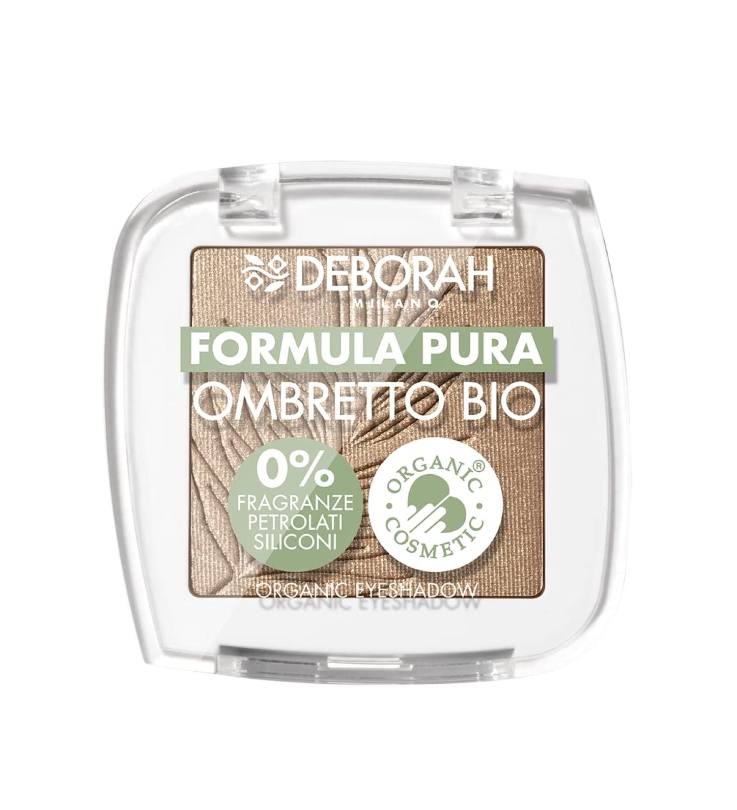  DEBORAH Deborah Mono Organic Eye Shadow Pure Formula Colour No. 08 Chestnut Brown with ingredients 100% natural origin vegan and animal friendly - Buy Online on GoSupps.com
