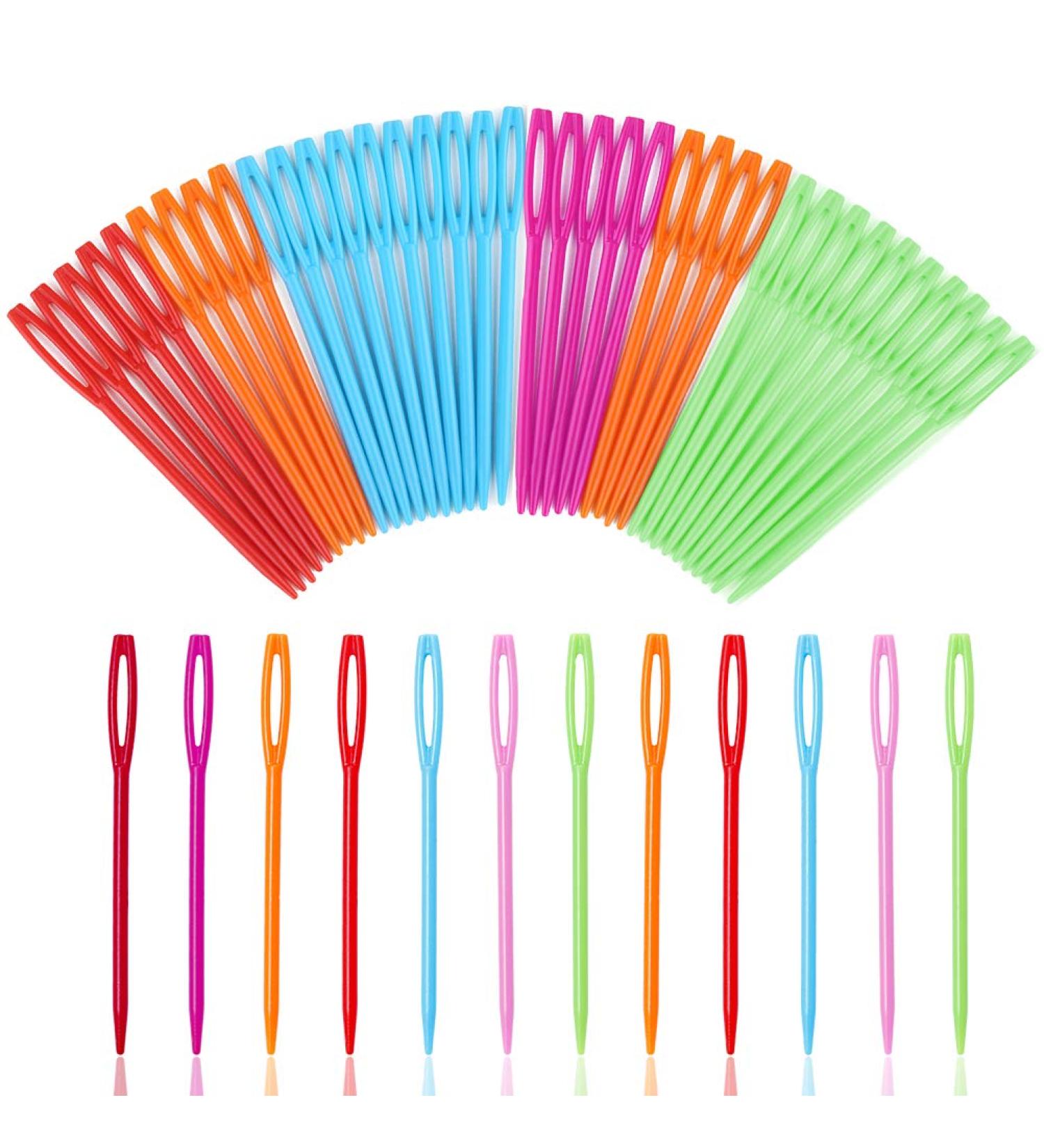 50 Pcs Large Eye Plastic Needles - 2.7inch/7cm - Sewing, Darning & Tapestry Needles for Kids and Crafts - Buy Online on GoSupps.com