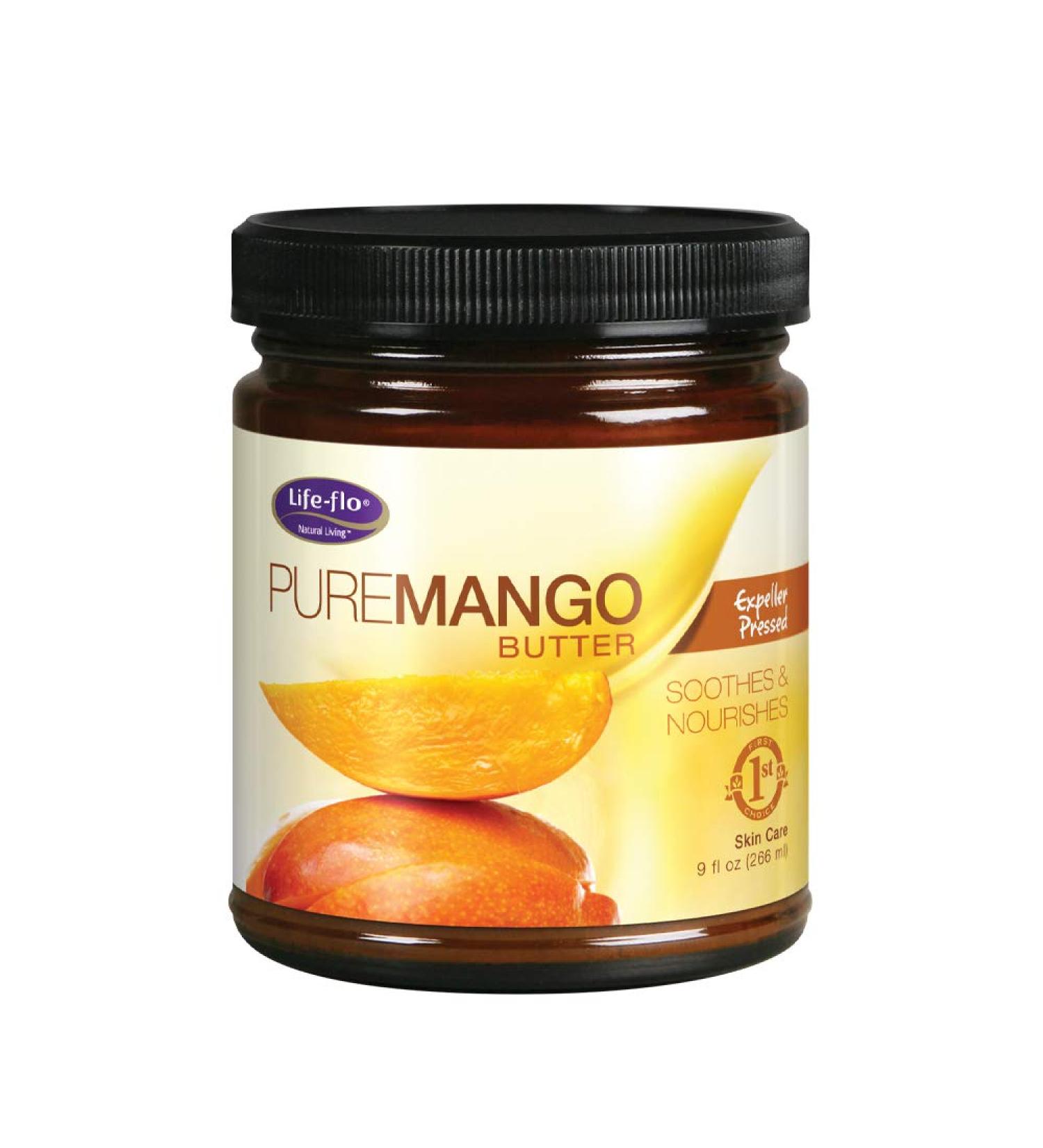 Life-flo Pure Mango Butter - Expeller Pressed 9 fl oz | Natural Skin Moisturizer - Buy Online on GoSupps.com