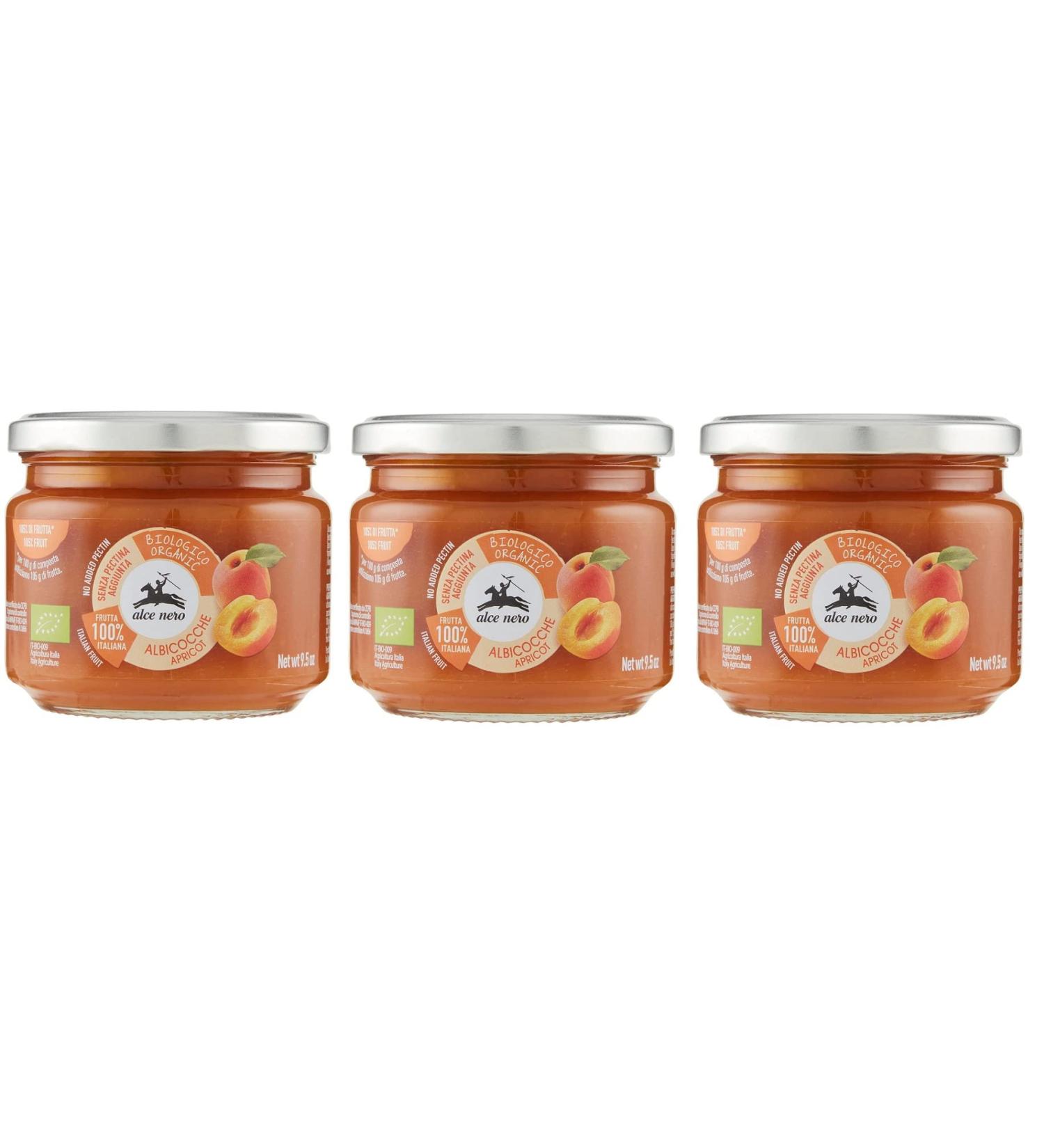 Alce Nero Organic Apricot Compote with Organic Italian Apricots 270 g - Buy Online on GoSupps.com