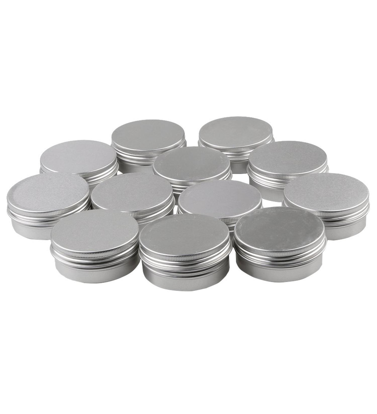 GAZECHIMP 12PC Aluminum Gelick Empty Socket Cream Can - 10g Lip Balm Lotion Tin with Screw Thread Lid for Nail Art & Cosmetics - International Shipping Available - Buy Online on GoSupps.com